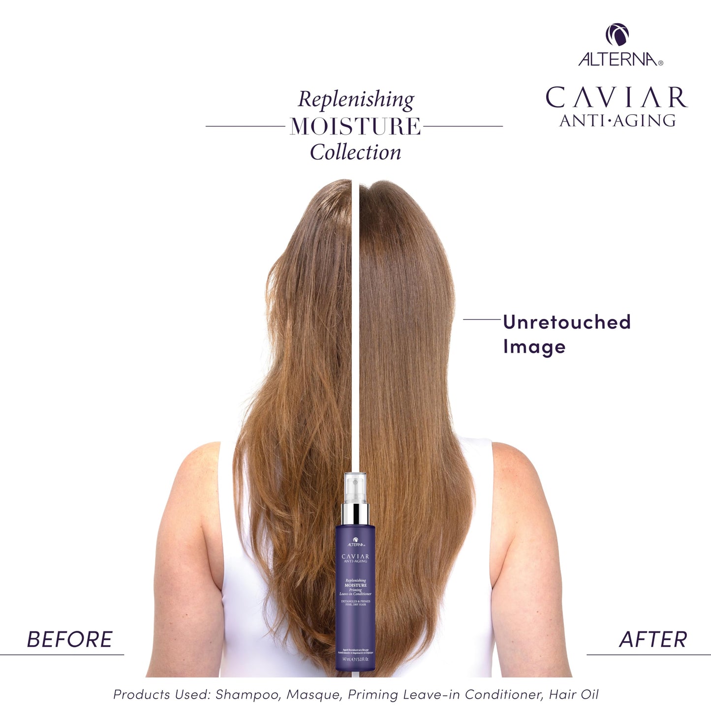 White Smoke Alterna Caviar Anti-Aging Priming Leave-In Conditioner, 5 Ounce | Detangles & Primes Fine, Dry Hair | Sulfate Free