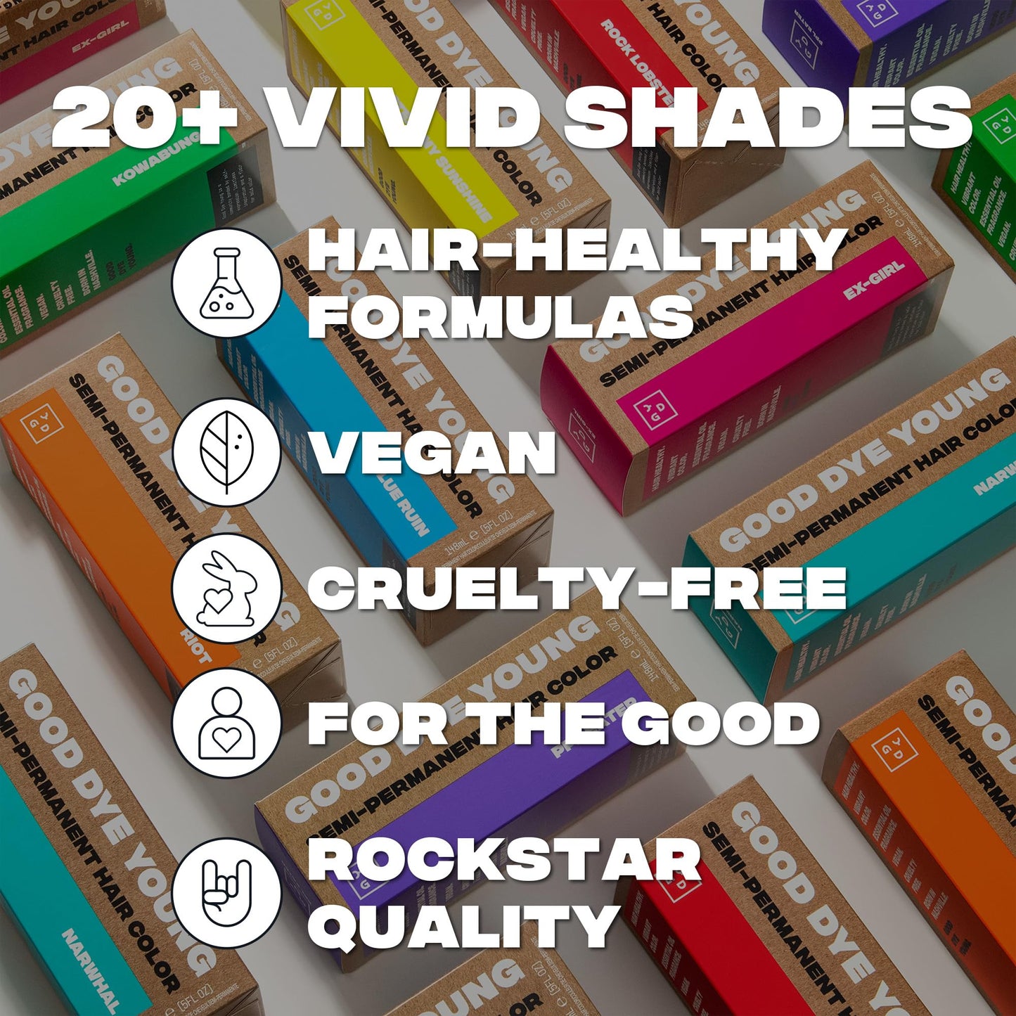 Dim Gray Good Dye Young Semi-Permanent Hair Color, Vegan and Cruelty-Free Brown Hair Dye, Last up to 24 Washes, Non-Damaging Conditioning Hair Color (5FL OZ, Earthworm)