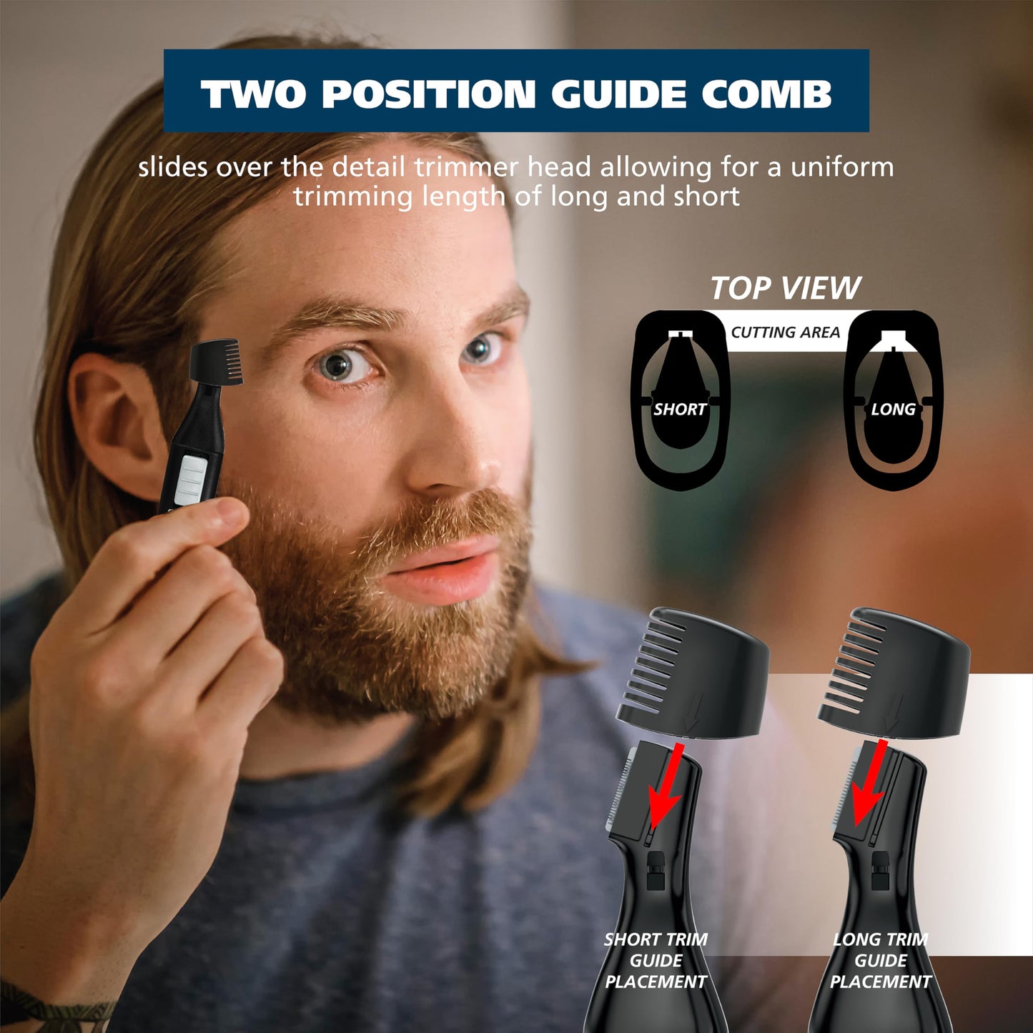 Dim Gray Wahl Battery Nose, Ear, & Eyebrow Wet/Dry Personal Nose Hair Trimmer for Men and Women - Model 5567-2701