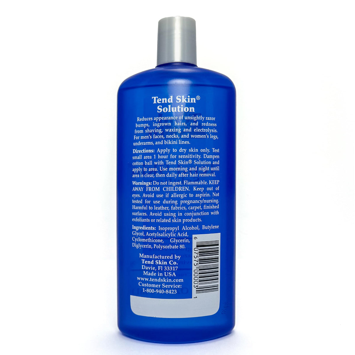 White Smoke Tend Skin Solution for Unsightly Razor Bumps, Ingrown Hair and Razor Burns, Post Shaving and Waxing Toner for Men and Women, Made in USA, 16 Oz