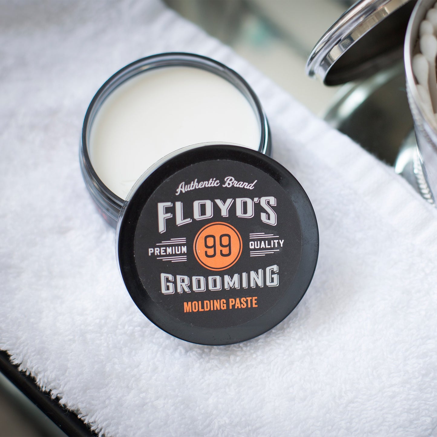 Light Gray Floyd's 99 Medium Hold Natural Shine Hair Styling Paste for Men