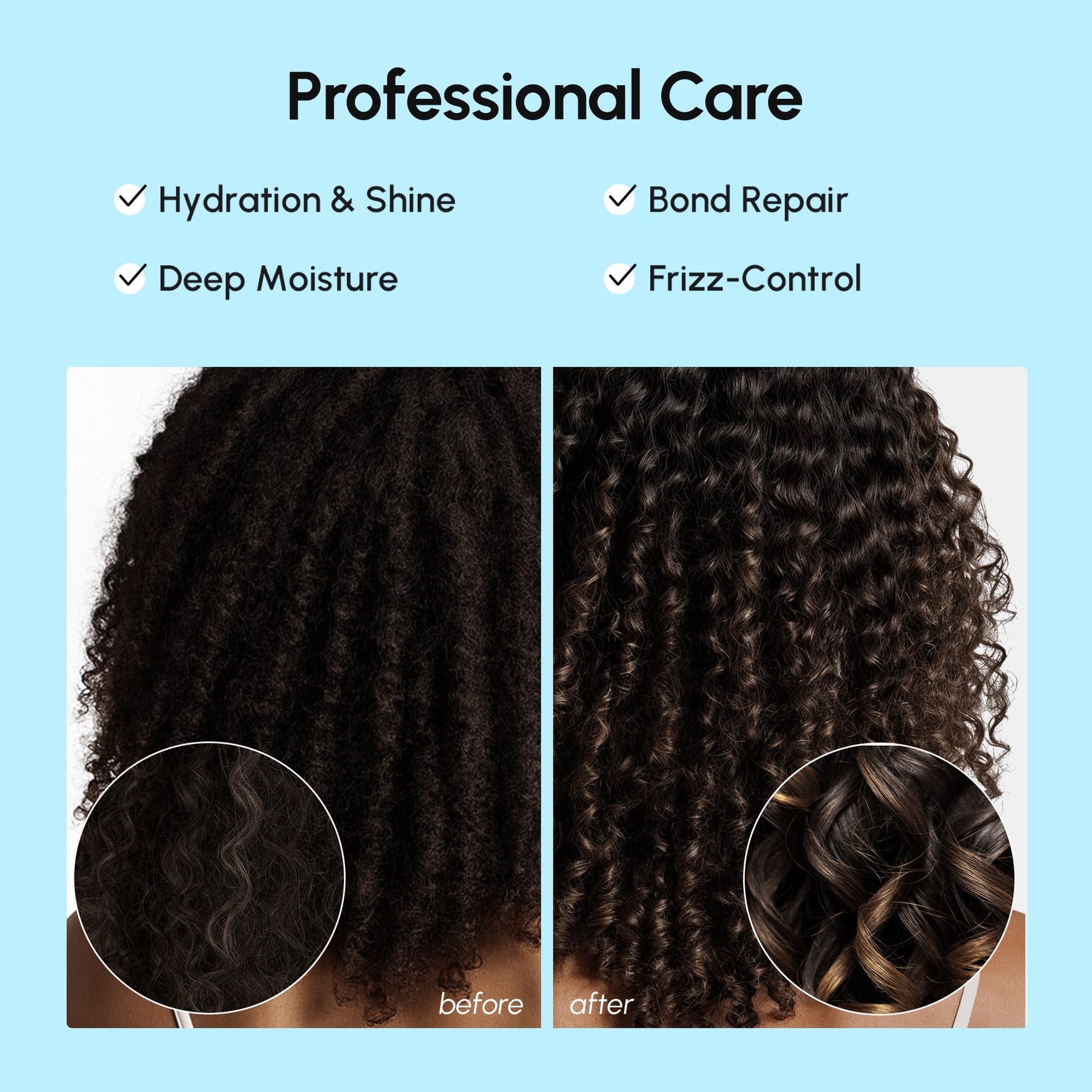Black MAREE Hair Serum for Frizzy Dry Hair – Styling Capsules with Keratin, Argan Oil, Vitamins A E B5 – UV & Heat Protectant Frizz Control Serum for Women – Aceite Para el Cabello Treatment