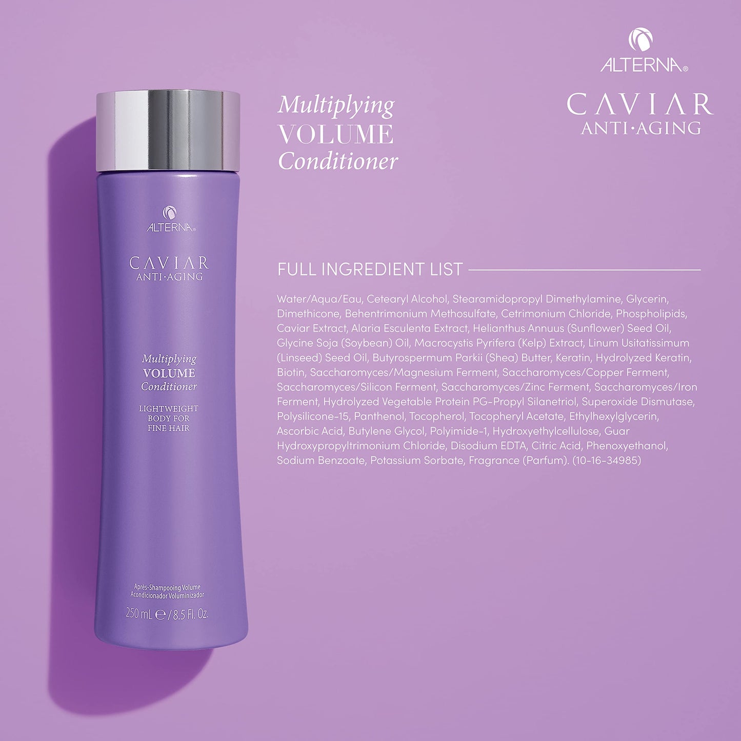 Dark Gray Alterna Haircare CAVIAR Anti-Aging Multiplying Volume Conditioner Travel Size 1.35 Fl Oz | For Fine, Limp or Thin Hair | Create Instant Volume and Thickness | Sulfate Free