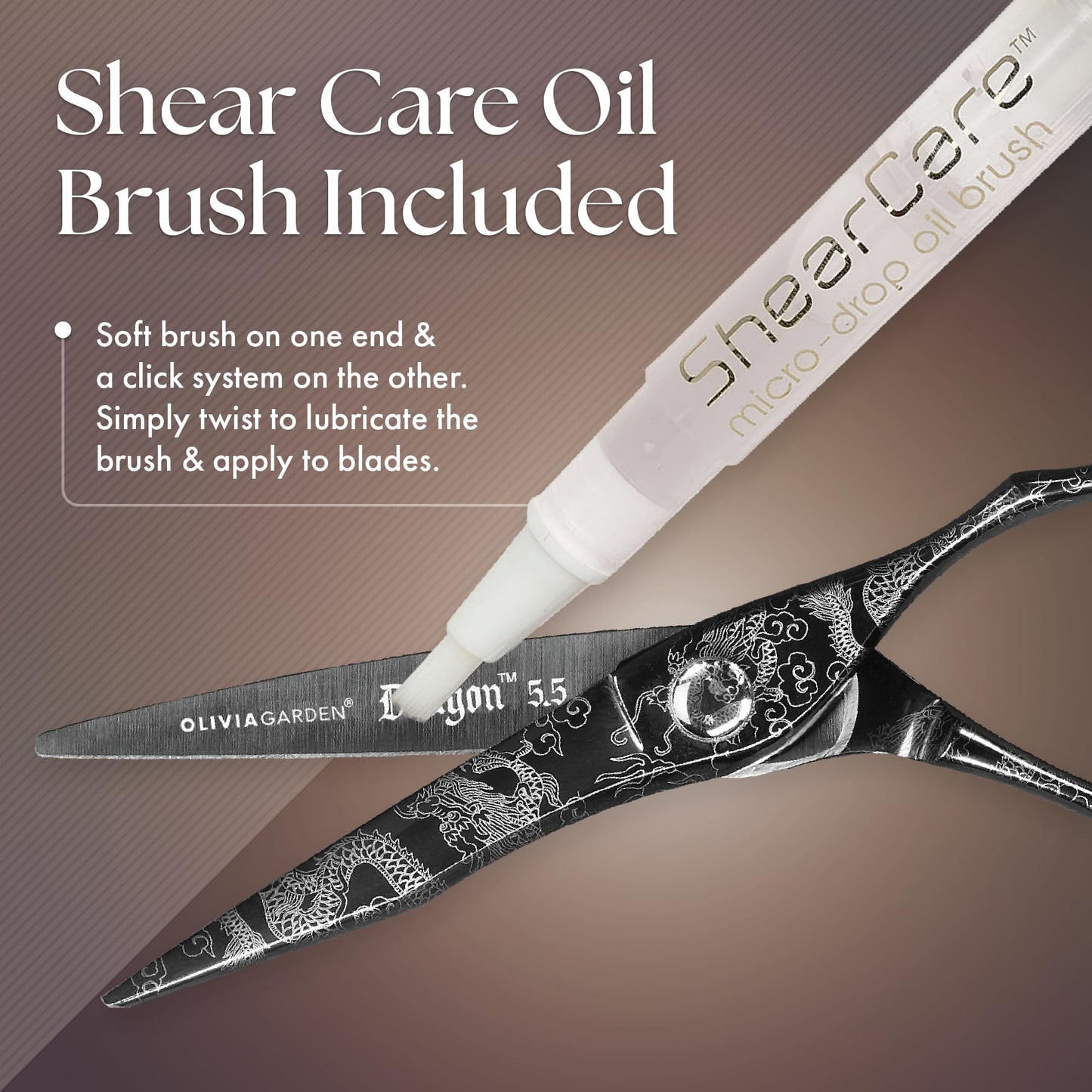 Dim Gray Olivia Garden Dragon Shears Kit - Includes Professional Hair Cutting 5.5" Shear, 6" Thinner, Case, and Accessories - Razor Sharp Scissors - DR-55, DR-T628