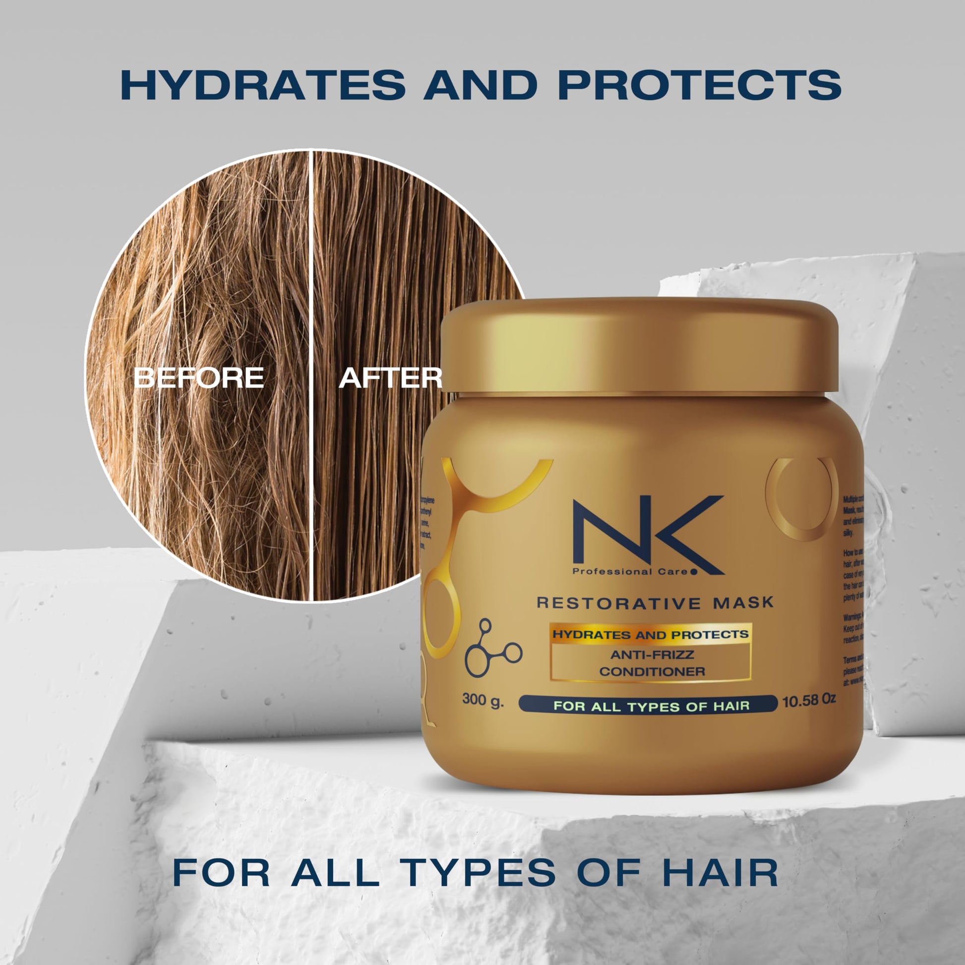 Gray NK Professional Care. Complete Hair Straightening Treatment Kit Steps 1,2,3,4. Hair Surgery with keratin, post-treatment shampoo and restorative mask.