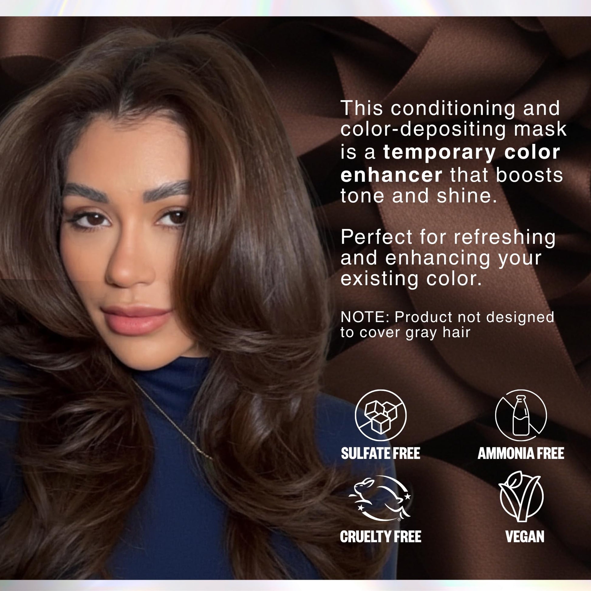 Black IGK Brown Bella Color Depositing Hair Mask | Chocolate Brown Semi Permanent Hair Color Conditioner + Gloss Toner | Hydrating Formula Adds Shine + Refreshes Color | Vegan + Cruelty Free | 6 oz