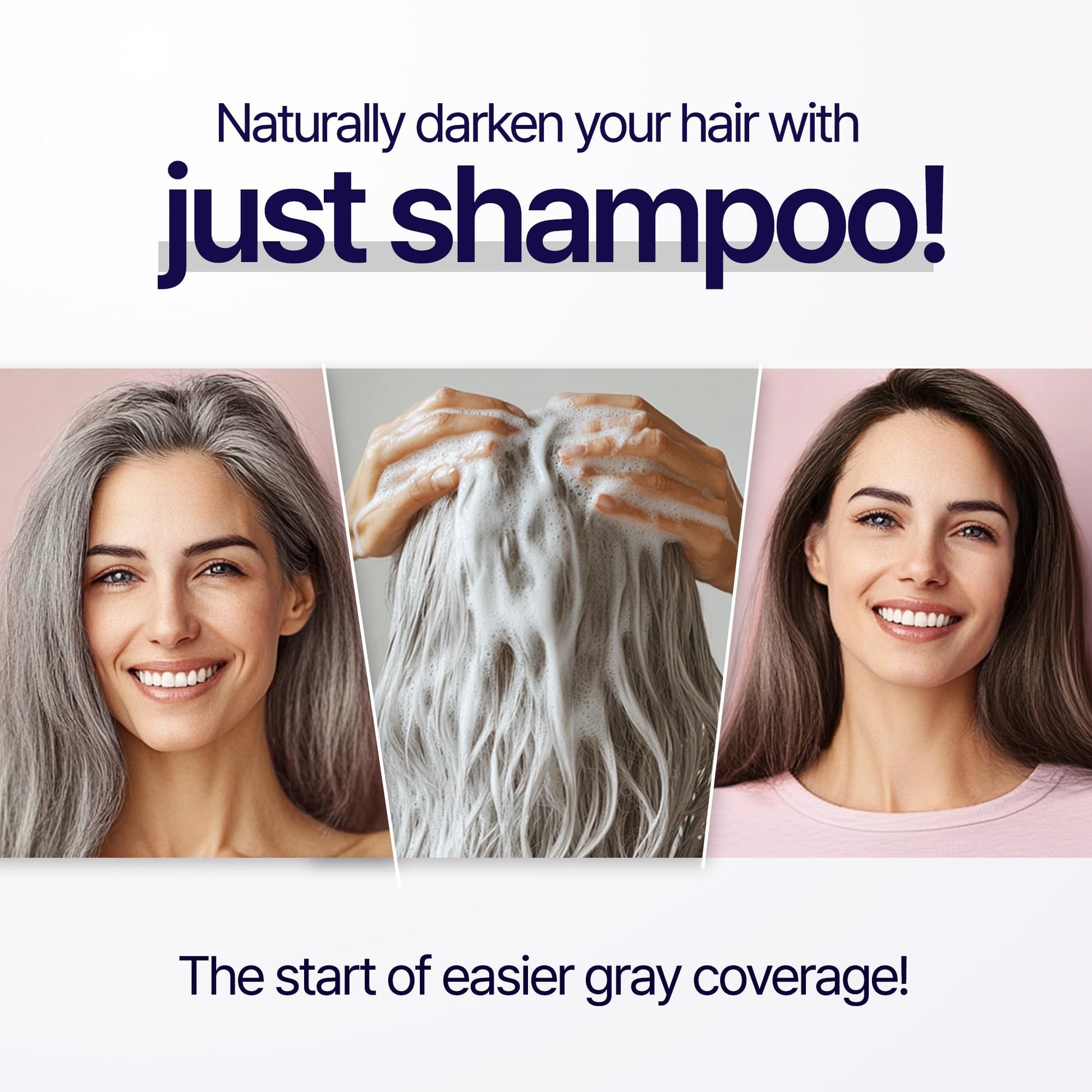 White Smoke SMIB Natural Black Hair Dye Shampoo + Lactobio Scalp Vinegar Set – Gradual Gray Coverage & Deep Scalp Detox, Korean Hair Care for Men & Women