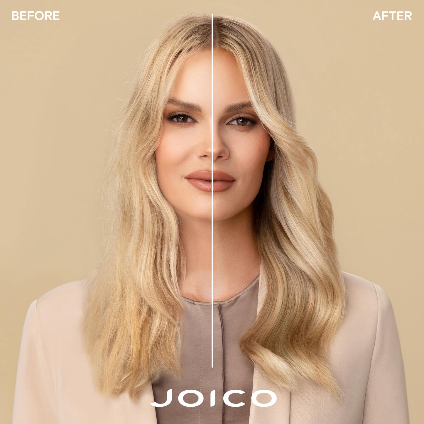 Tan Joico Blonde Life Brightening Conditioner | For Blonde Hair | Illuminate Hydration & Softness | Add Softness & Smoothness | Sulfate Free | With Monoi & Tamanu Oil | 33.8 Fl Oz