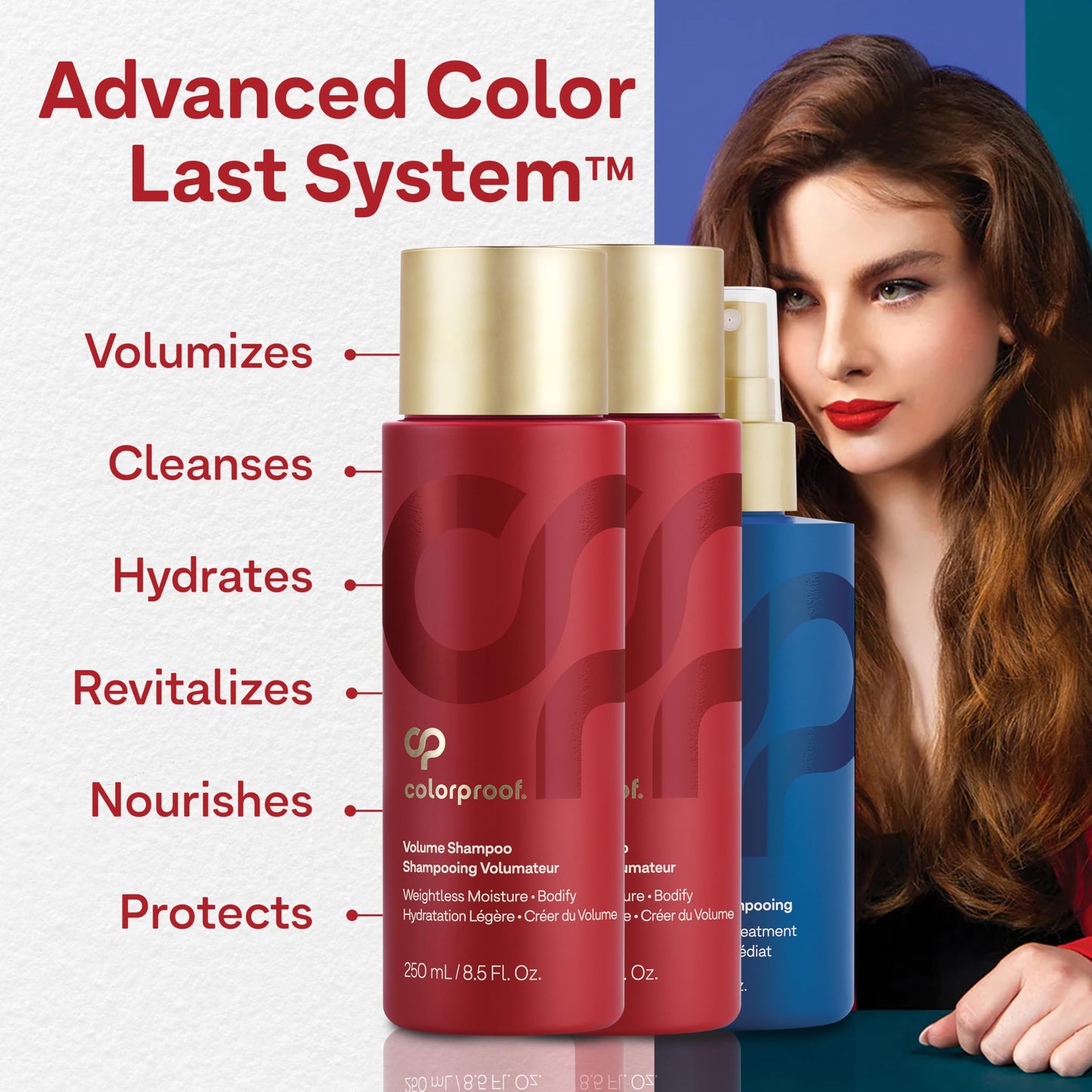 Misty Rose Colorproof Volume Gift Set - Volume Shampoo (8.5 Fl. Oz.), Volume Conditioner (8.5 Fl. Oz.), Pre-Tox Spray (6.7 Fl. Oz.)