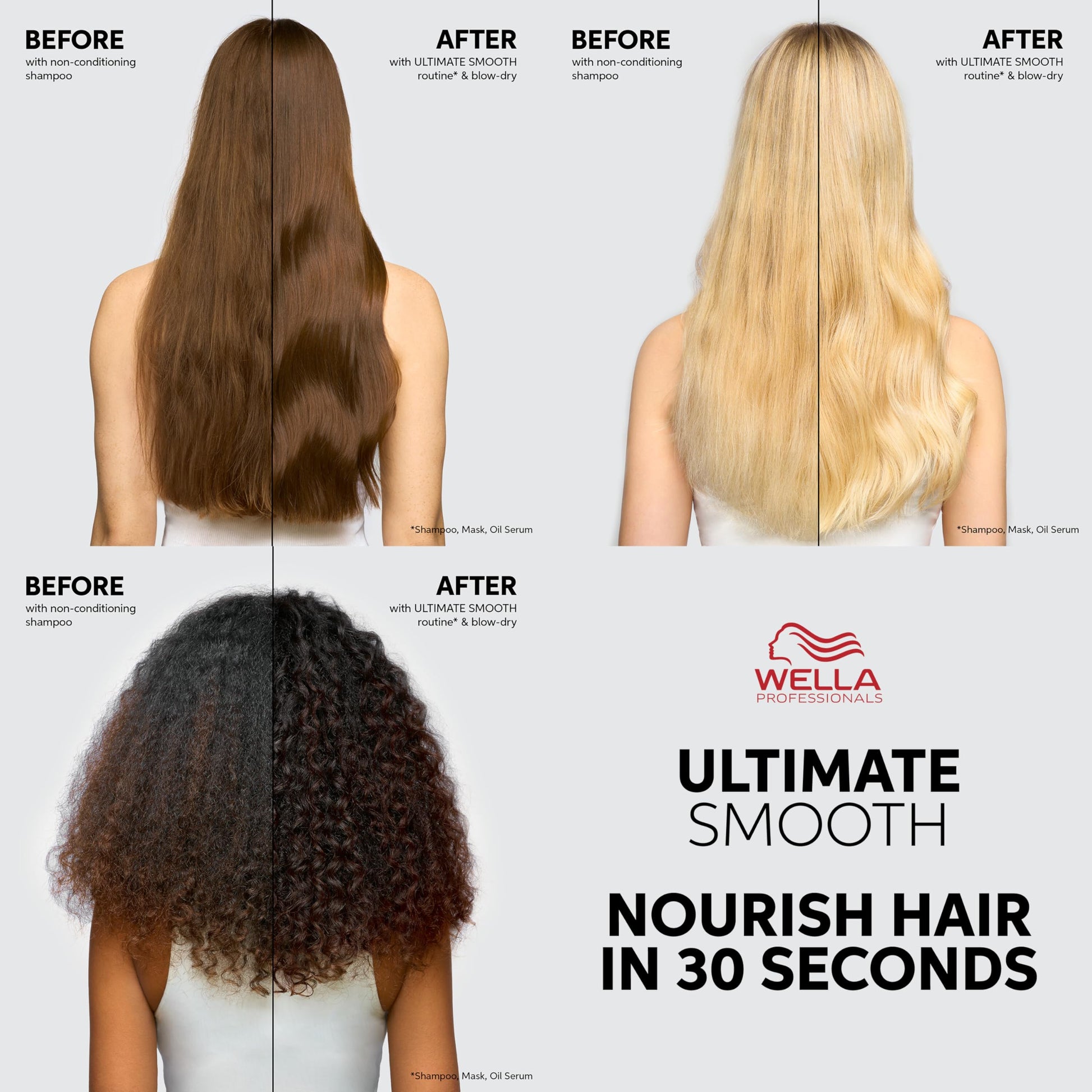 Lavender Wella Professionals ULTIMATE SMOOTH Conditioner | Treatment for Dry & Frizzy Hair | With Squalane & Omega 9 | 6.7 Fl Oz