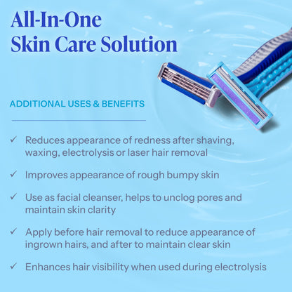 Light Sky Blue Tend Skin Razor Bump Solution Refillable Roll-On Solution For Unsightly Razor Bumps, Ingrown Hair And Razor Burns, Post Shaving and Waxing Toner for Men and Women, 2.5 Oz