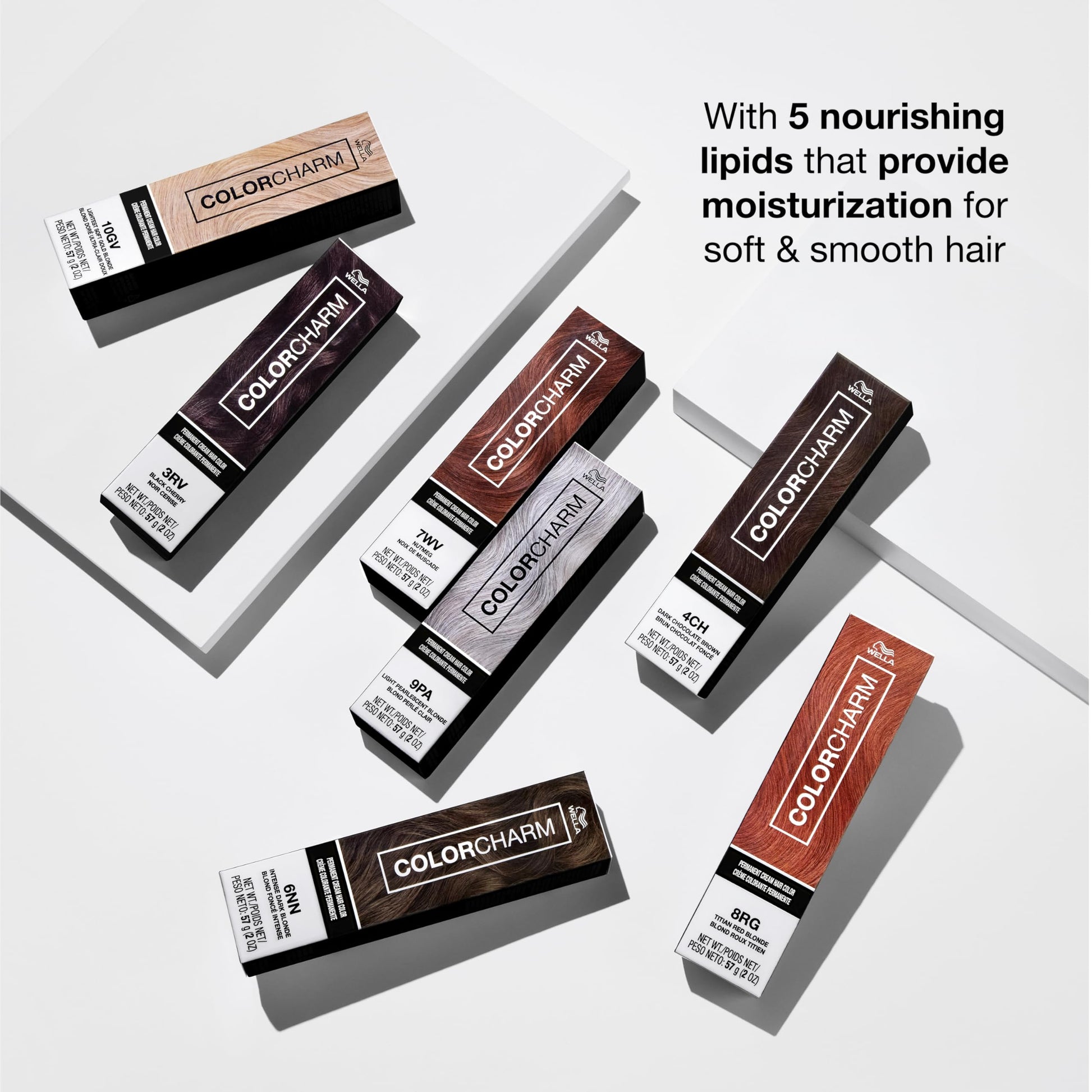 Lavender COLORCHARM Permanent Cream Hair Color, 4CH Dark Chocolate Brown, 2 oz.
