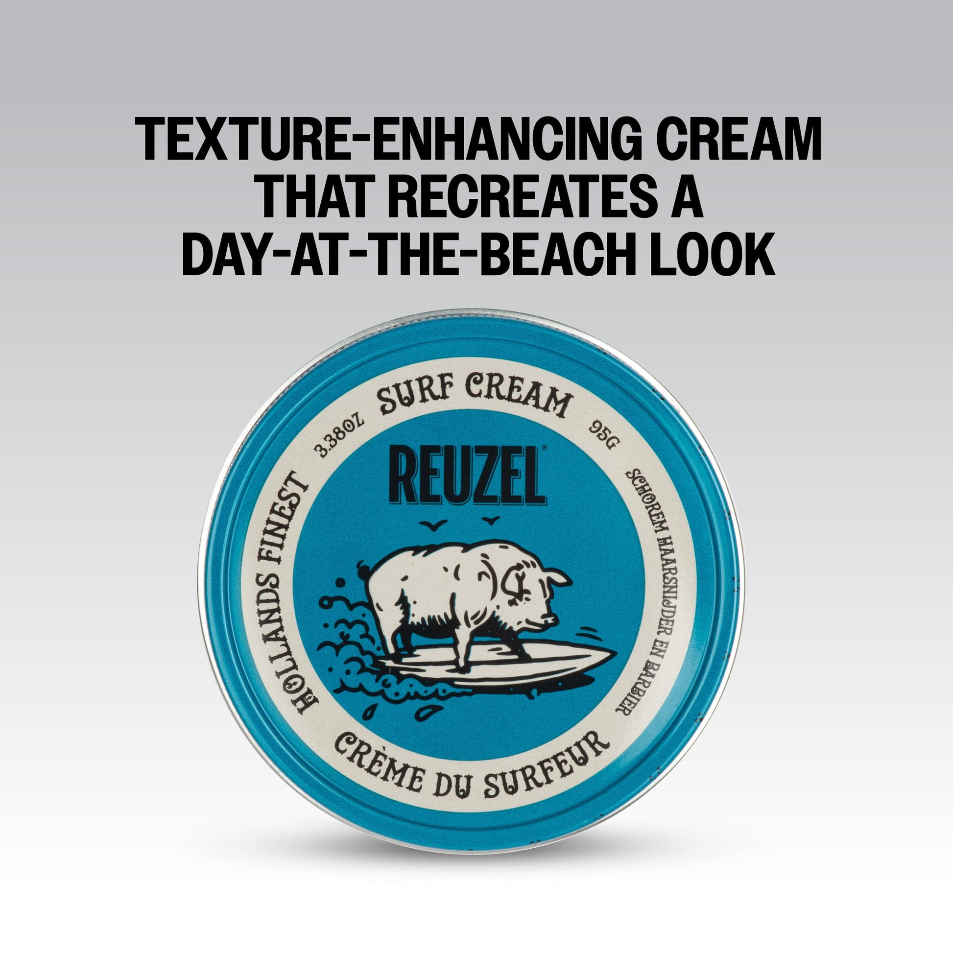 White Smoke REUZEL Surf Texture and Definition Cream, Light All Day Hold, Water Soluble Styling, Matte Finish & Flake Free, For All Hairstyles, 3.38 oz