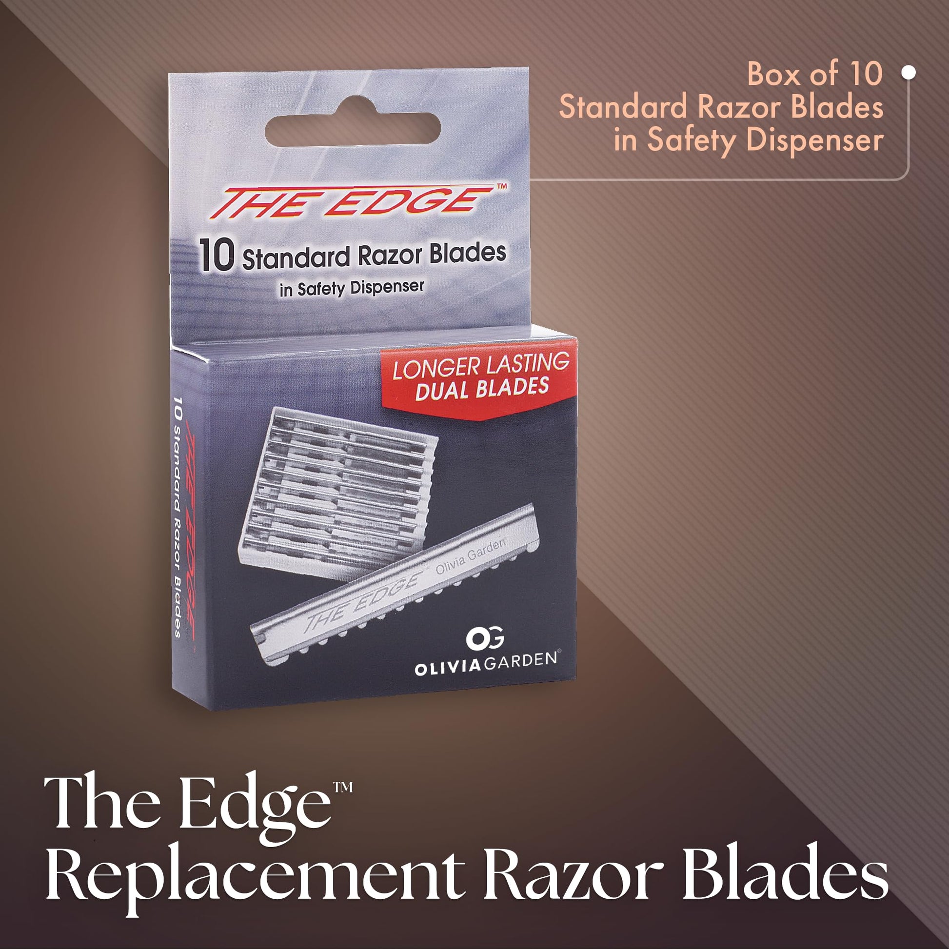 Dim Gray Olivia Garden The Edge™ - box of 10 replacement blades