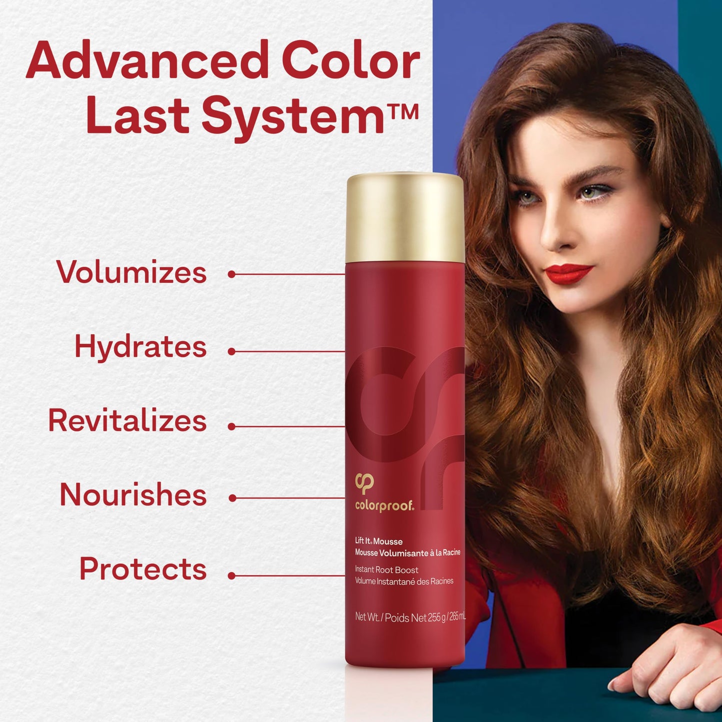 White Smoke Colorproof Volume Lift It Hair Mousse 9 Fl. Oz. Volumizing Mousse, White Nectarine Scent