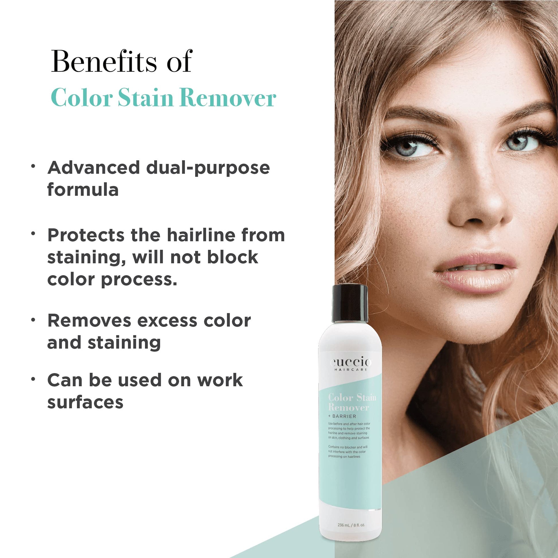 White Smoke Cuccio Haircare Color Stain Remover Plus Barrier - Serves Dual Purpose - Protects Hairline And Skin - Removes Excess Color From Clothes And Nail Cuticles - Gentle On Skin - Cruelty Free - 8 Oz