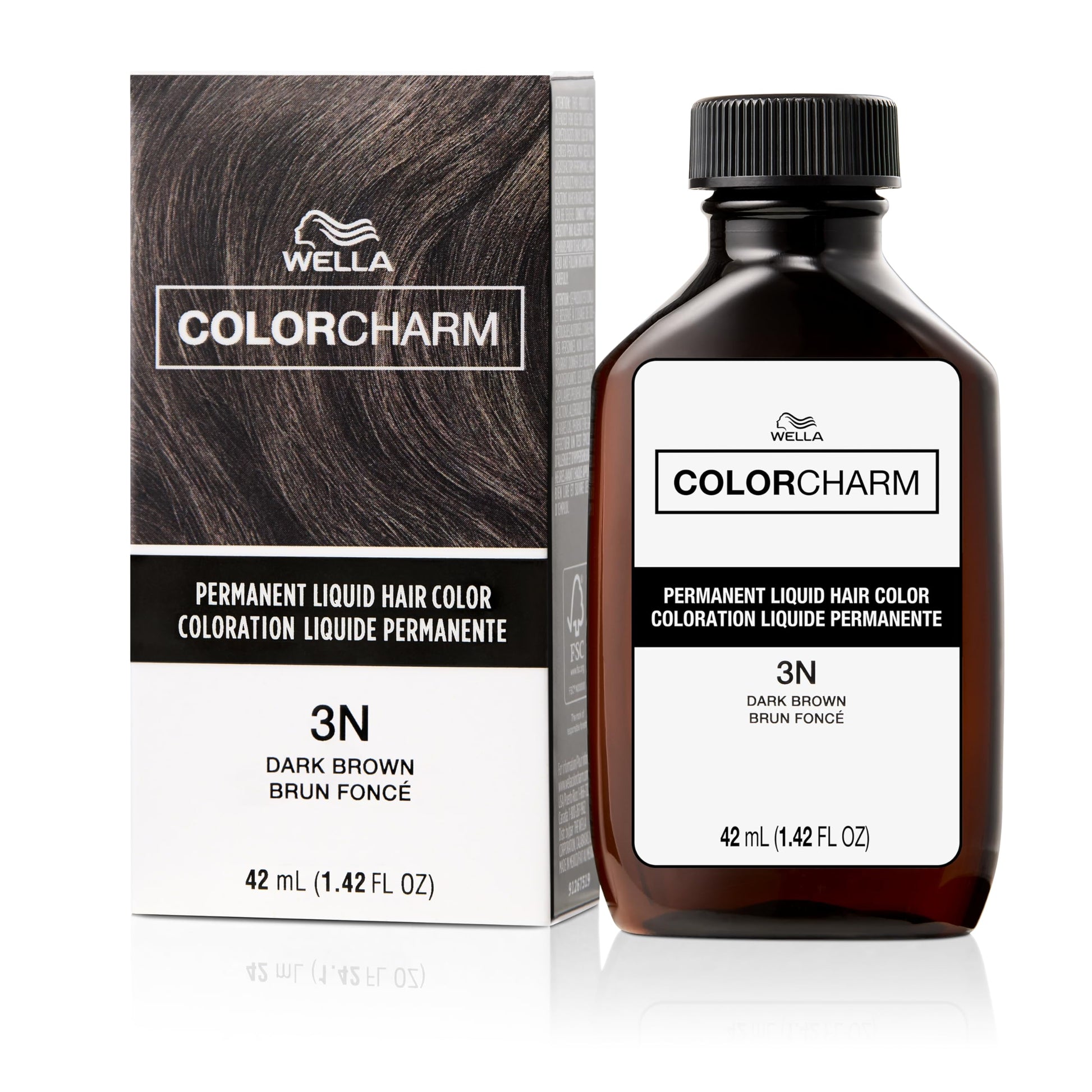 White Smoke COLORCHARM Permanent Liquid Hair Color | 3N Dark Brown | Up to 100% Gray Coverage | 1.42 Fl Oz