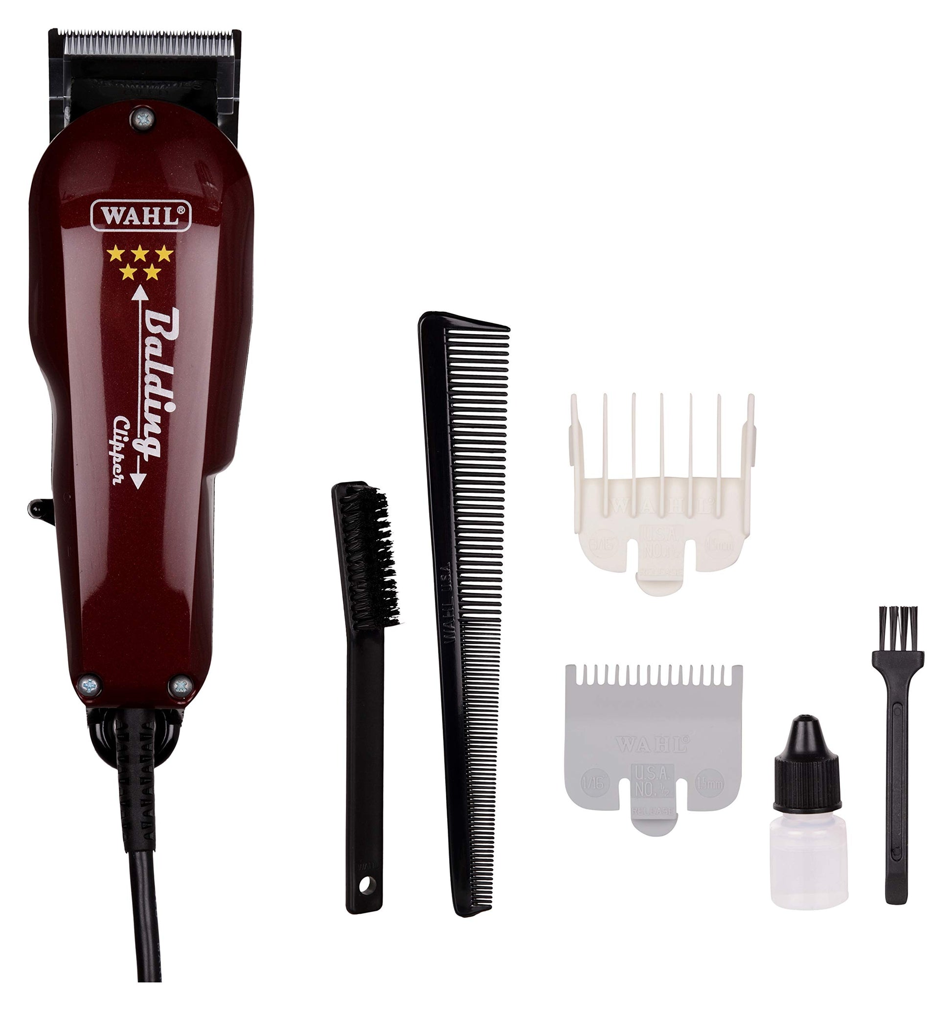 White Smoke 5 Star Balding Clipper - Model # 8110 - Red