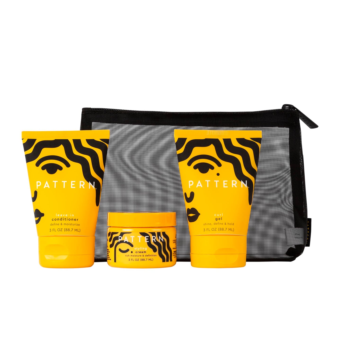 White Smoke PATTERN by Tracee Ellis Ross Curl Cocktail Kit: Leave-In Conditioner, Styling Cream, and Curl Gel