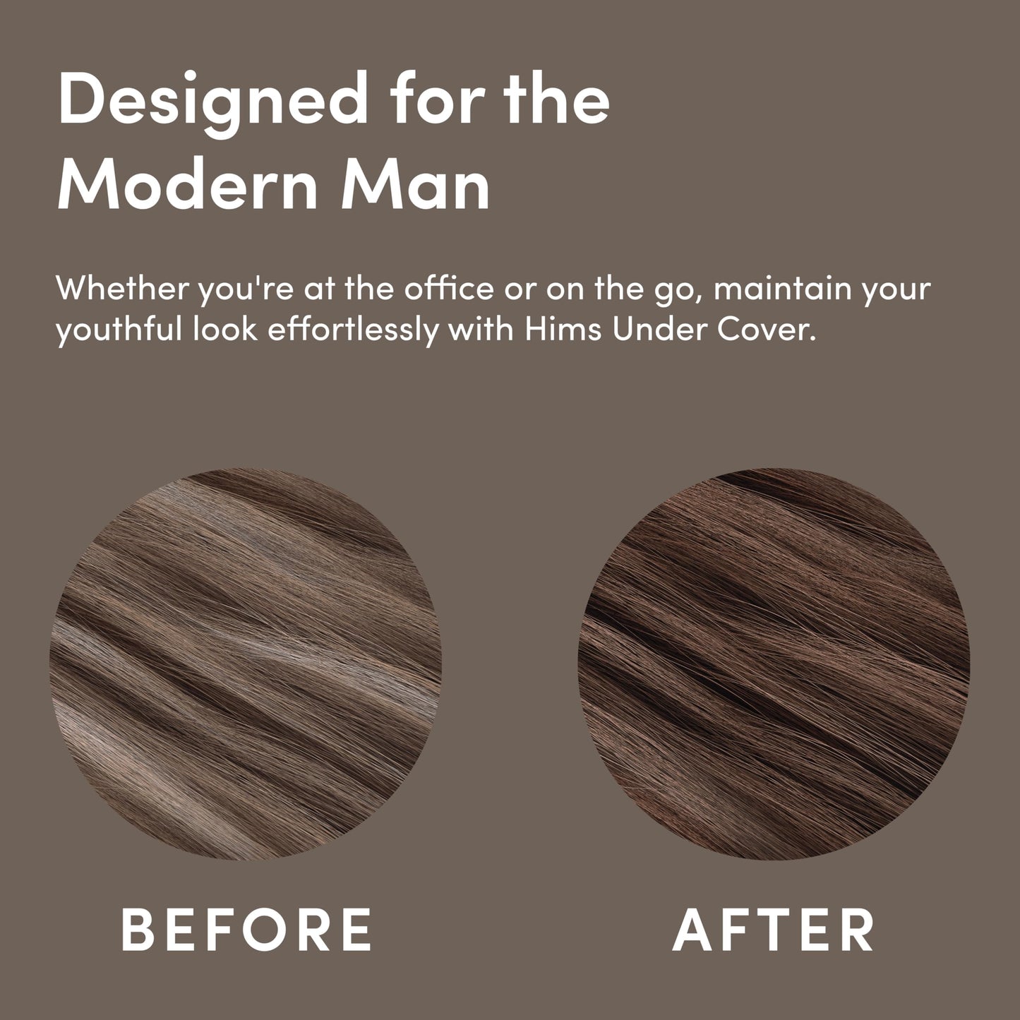 Dim Gray hims Under Cover Hair Color & Conditioner - With Argan Oil - Semi-Permanent In-Shower Hair Dye - Blends Grays Naturally - Sulfate-Free & Cruelty-Free - Fresh Forest Scent - Dark Brown - 5 Fl Oz