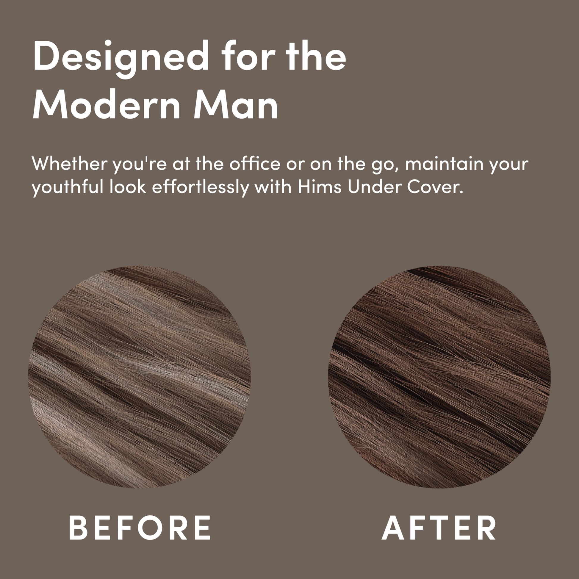 Dim Gray hims Under Cover Hair Color & Conditioner - With Argan Oil - Semi-Permanent In-Shower Hair Dye - Blends Grays Naturally - Sulfate-Free & Cruelty-Free - Fresh Forest Scent - Dark Brown - 5 Fl Oz