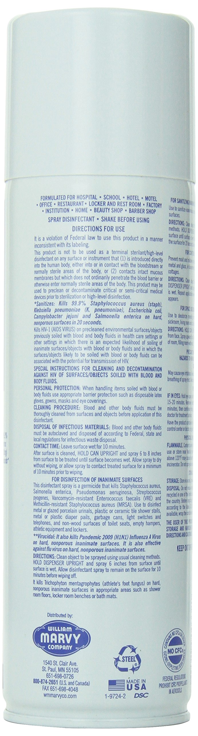 Lavender MAR-V-CIDE Spray Disinfectant, 16.5 oz – Hospital-Grade Disinfectant & Deodorizer Spray, Kills Germs, Bacteria, Viruses, Fungus & Mildew – For Salons, Barbershops, Gyms & Homes