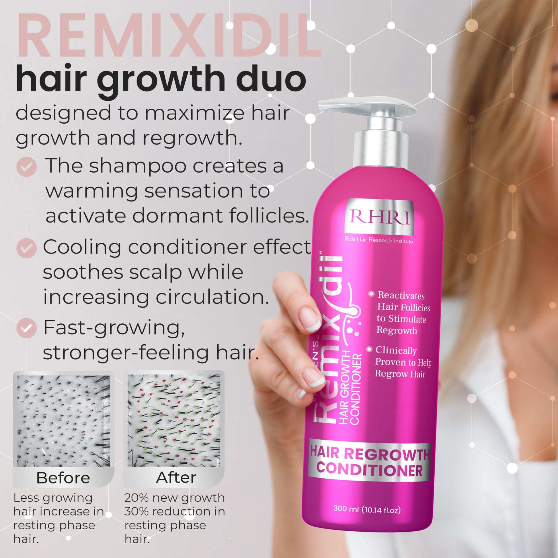 Gray 32 OZ Kit Hair Growth Shampoo and Conditioner Set for Women | Effective Hair Regrowth Treatment | Strengthening, Thickening & Soothing Formula for Healthy, Vibrant Hair | Salon Size