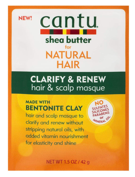 Lavender Cantu Natural Hair Clarify & Renew Hair Scalp Masque 1.5 Ounce (6 Pieces)