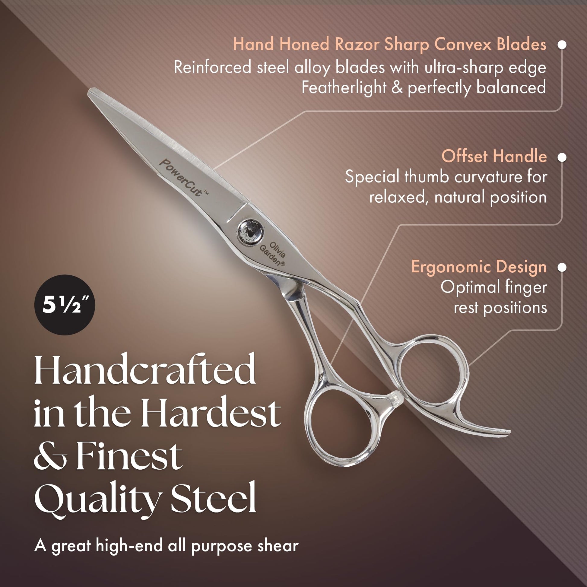 Dark Slate Gray Olivia Garden Powercut Shear Collection Set (5.5")