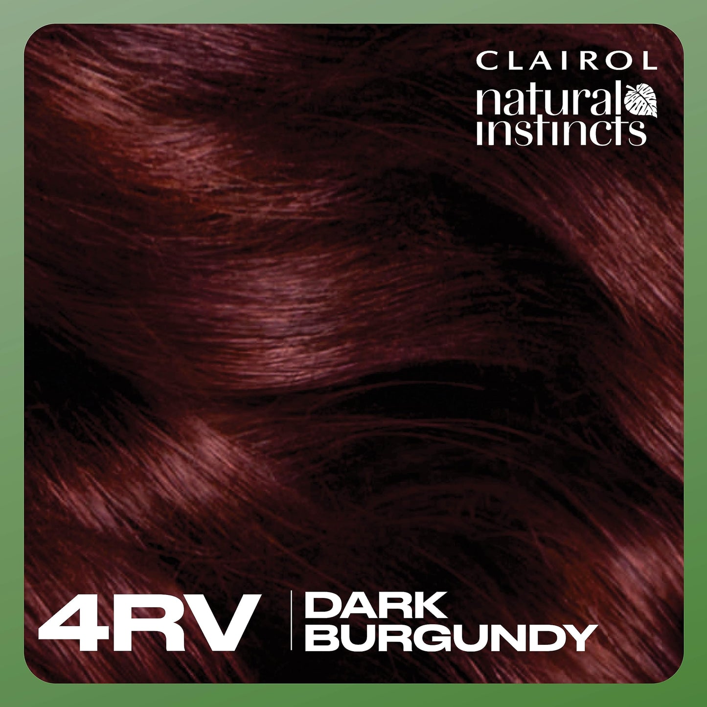 Black Clairol Natural Instincts Demi-Permanent Hair Dye, 4RV Dark Burgundy Hair Color, Pack of 1
