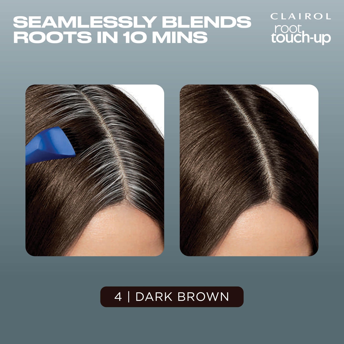 Dim Gray Clairol Root Touch-Up by Nice'n Easy Permanent Hair Dye, 4 Dark Brown Hair Color| 100% Gray Coverage | Easy Brush Application | Matches Professional Salon Shades | Pack of 2