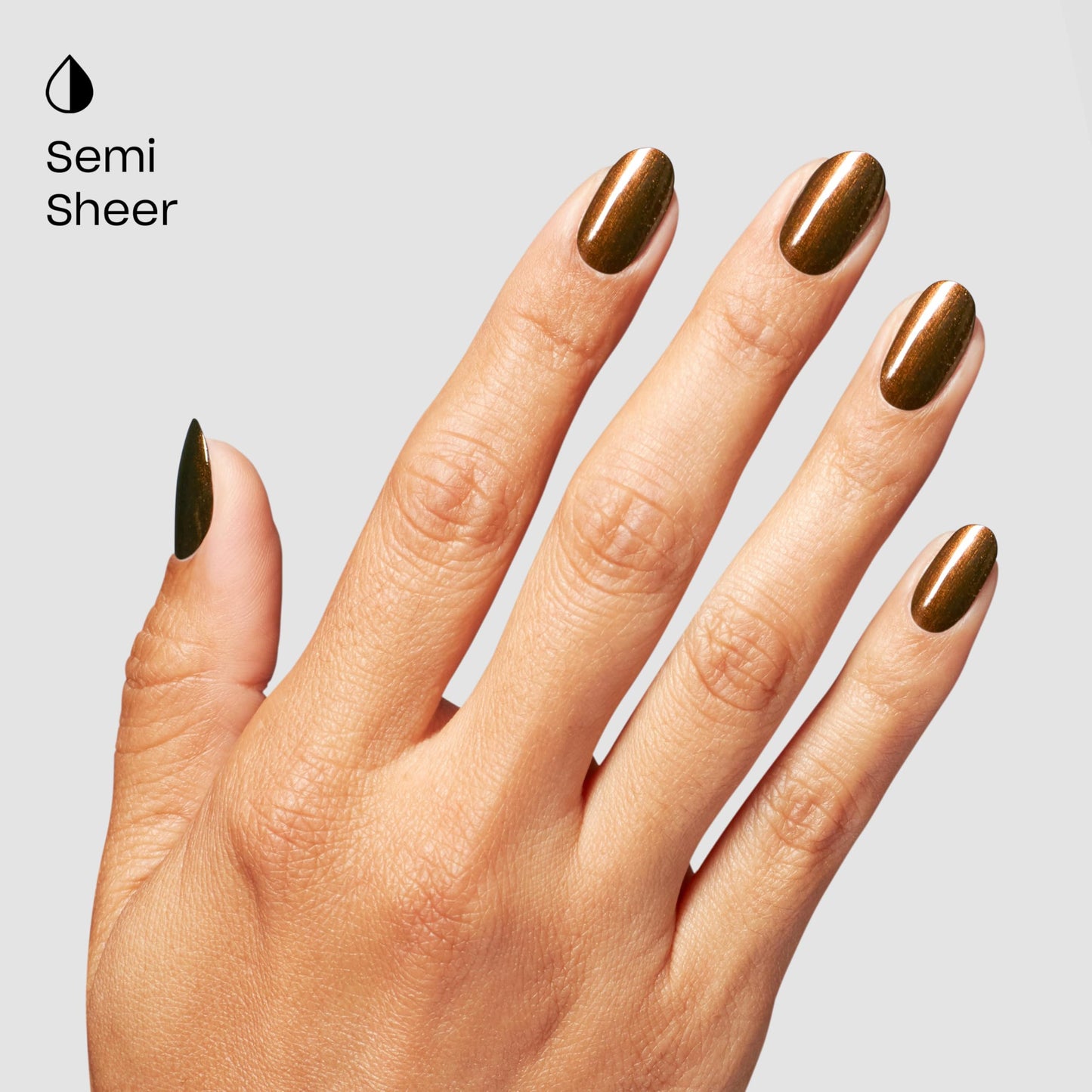 Lavender OPI GelColor Band Tease | Semi-Sheer Dark Gold Brown Metallic LED Cure Gel Nail Polish | Salon-Quality Shine, Long-Lasting Wear | 0.5 Fl Oz | What's Your Mani-tude | Fall 2025