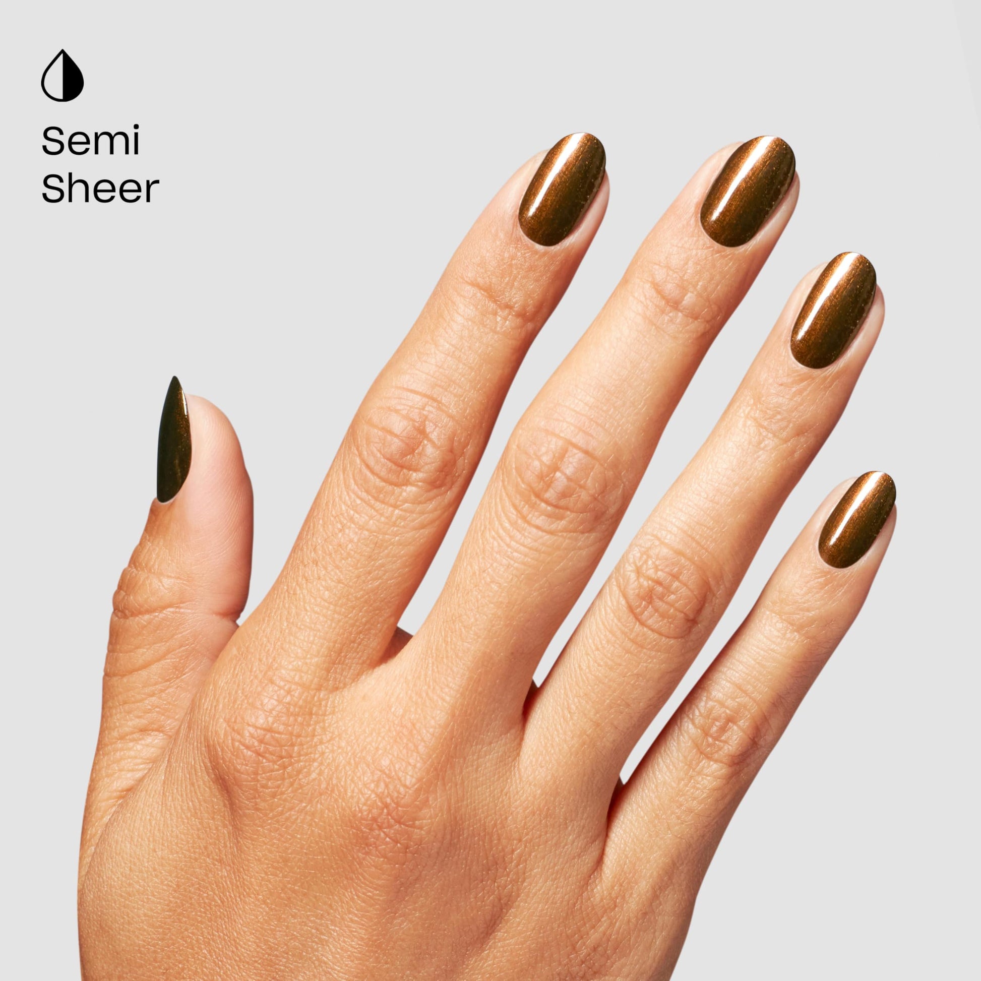 Lavender OPI GelColor Band Tease | Semi-Sheer Dark Gold Brown Metallic LED Cure Gel Nail Polish | Salon-Quality Shine, Long-Lasting Wear | 0.5 Fl Oz | What's Your Mani-tude | Fall 2025