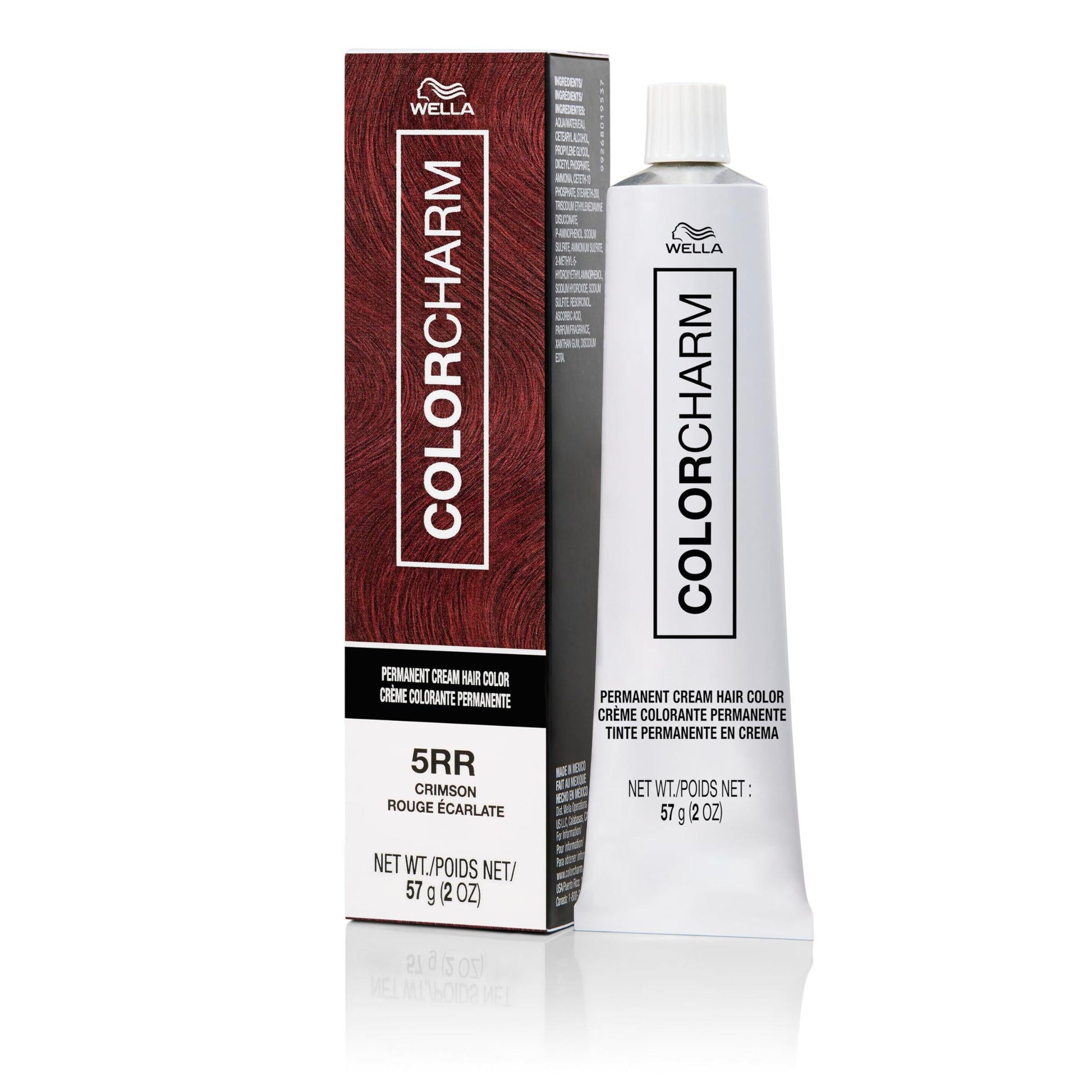 Lavender COLORCHARM Permanent Cream Hair Color, 5RR Crimson, 2 oz.