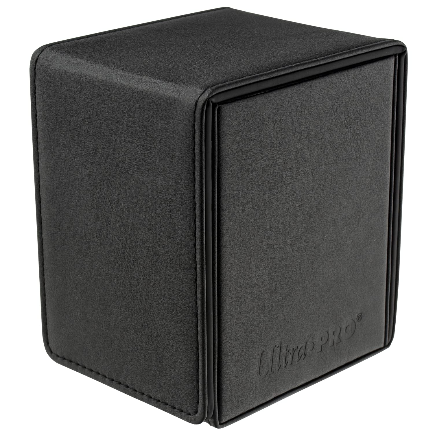 Dark Slate Gray Ultra Pro - Vivid Alcove Flip Card Deck Box (Black) - Stores & Protects Up To 100 Standard Size Collectible Cards, Baseball, Gaming, Sports or Any Standard Size Cards In Collections