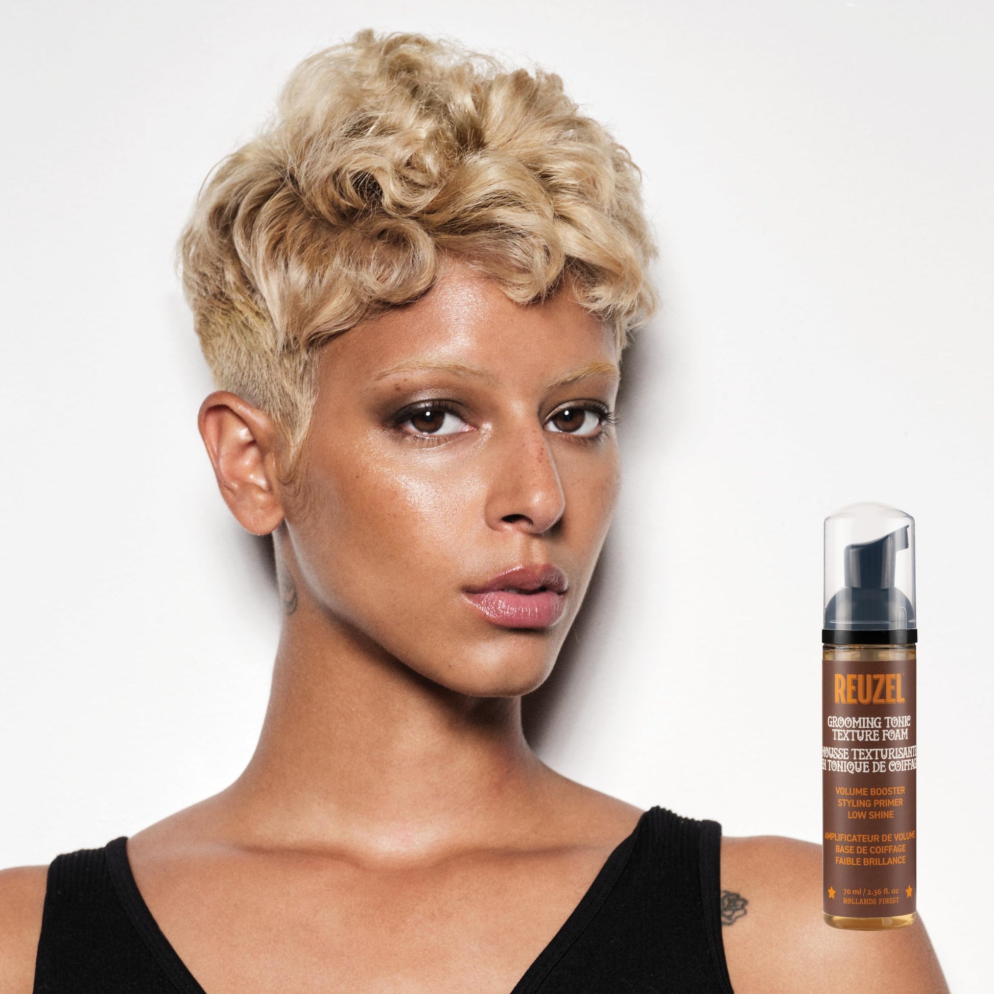 White Smoke REUZEL Grooming Tonic Texture Foam, Styling Booster with Low Shine and Great Styling Power - 2.36 fl. oz
