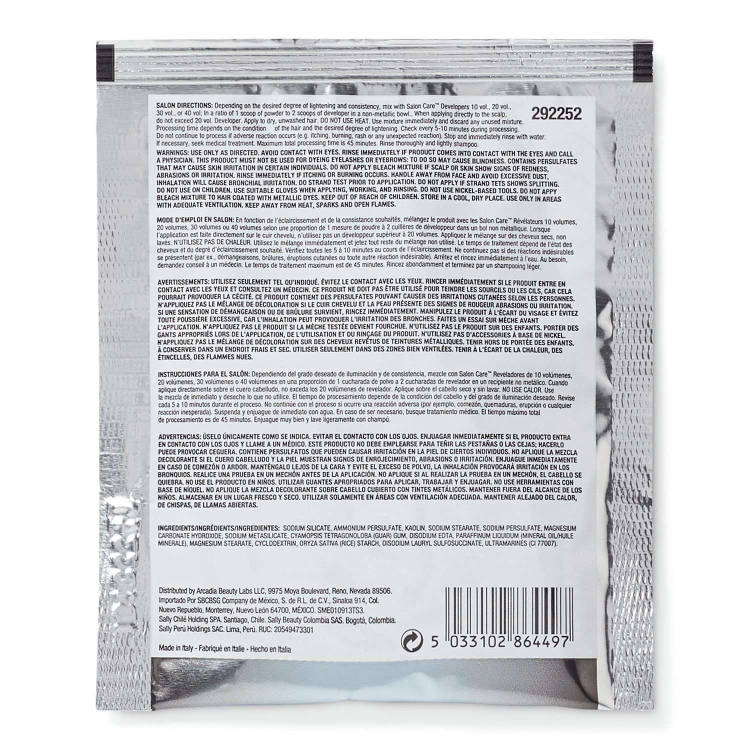 Gray Salon Care Blue Flash Powder Lightener 1 oz