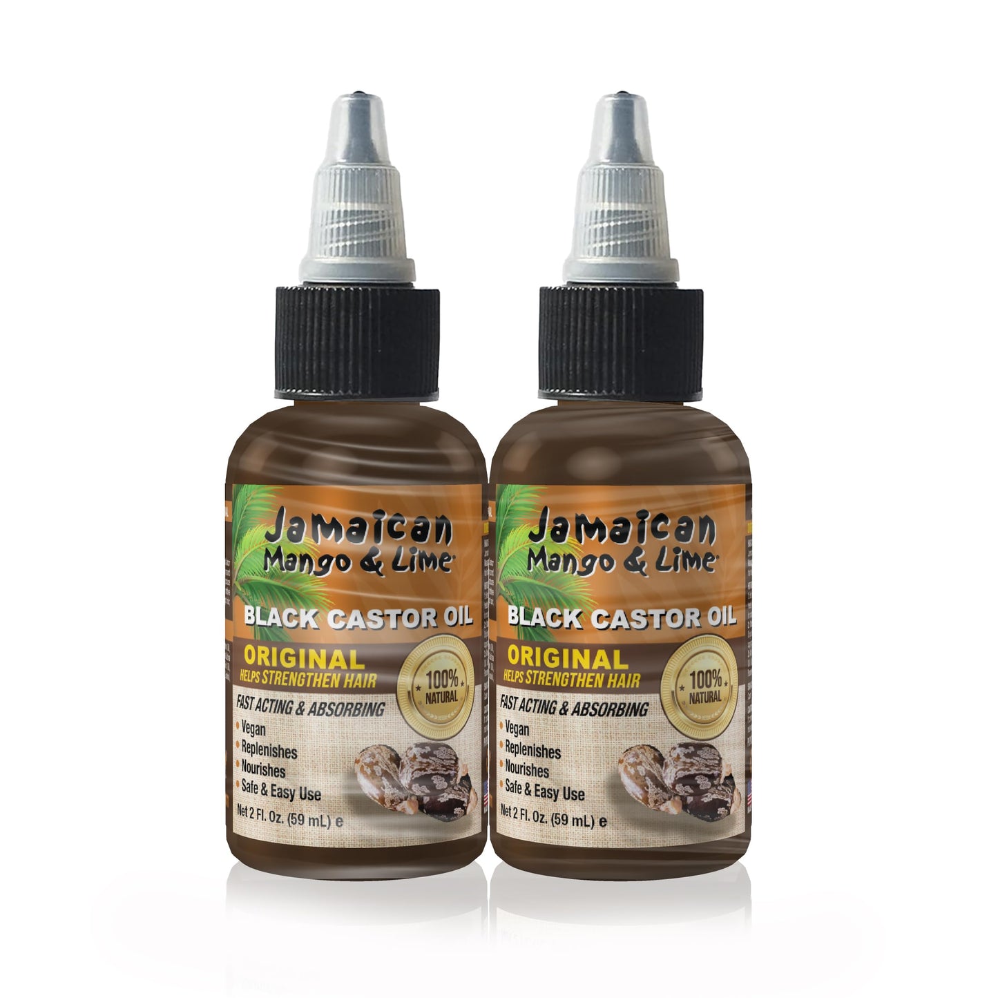 White Smoke Jamaican Mango & Lime Black Castor Oil Original – Strength & Shine – Lightweight Hair & Scalp Oil for Locs, Braids, Twists & Natural Hair – (2 fl oz, Pack of 2)