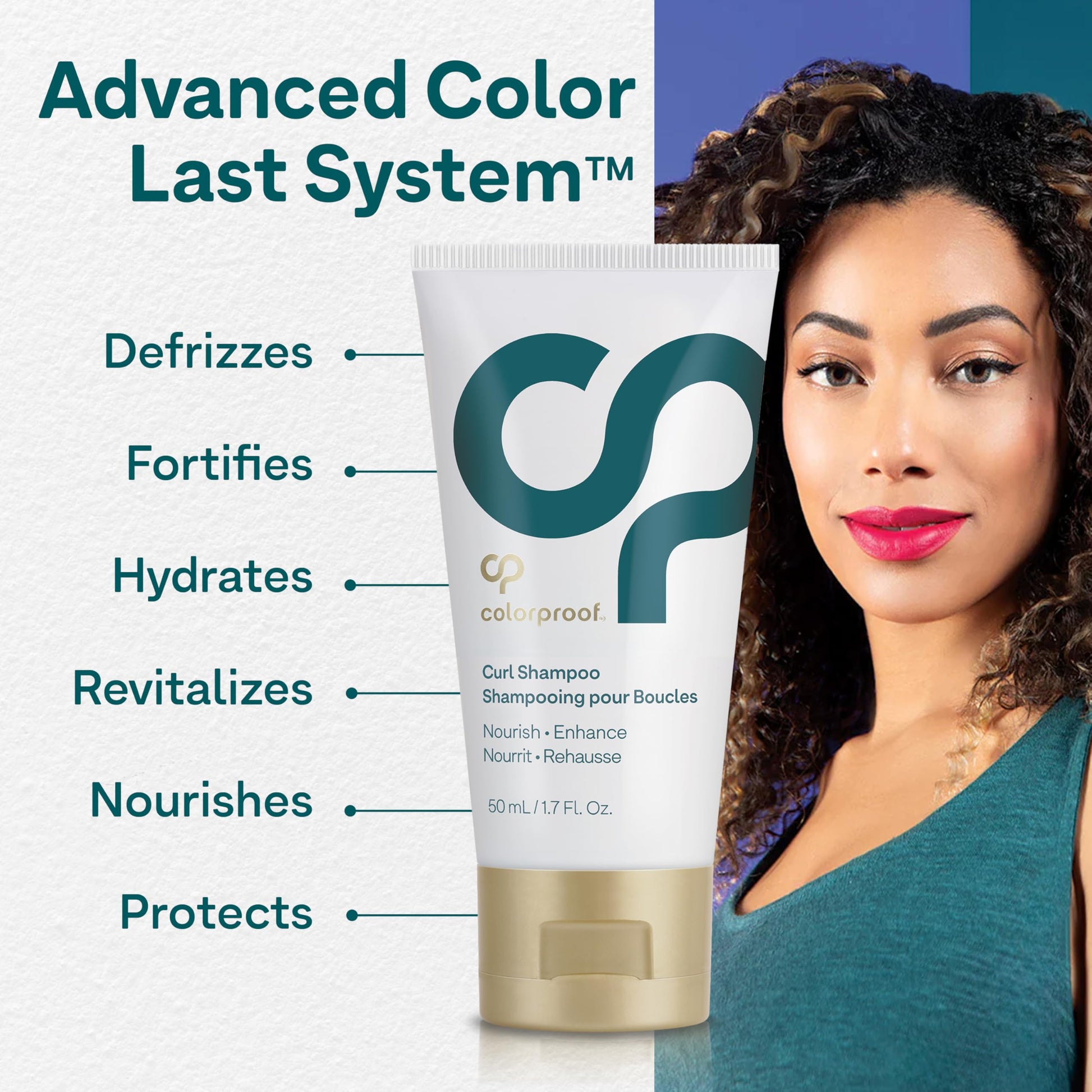 White Smoke Colorproof Curl Shampoo for Women Curly Hair Shampoo that Nourishes, Defines and Leaves Curls Soft Smooth, White Tea Scent