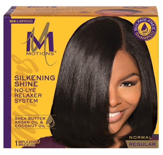 Black Motions Silkening Shine No Lye Relaxer Kit Regular 40021450