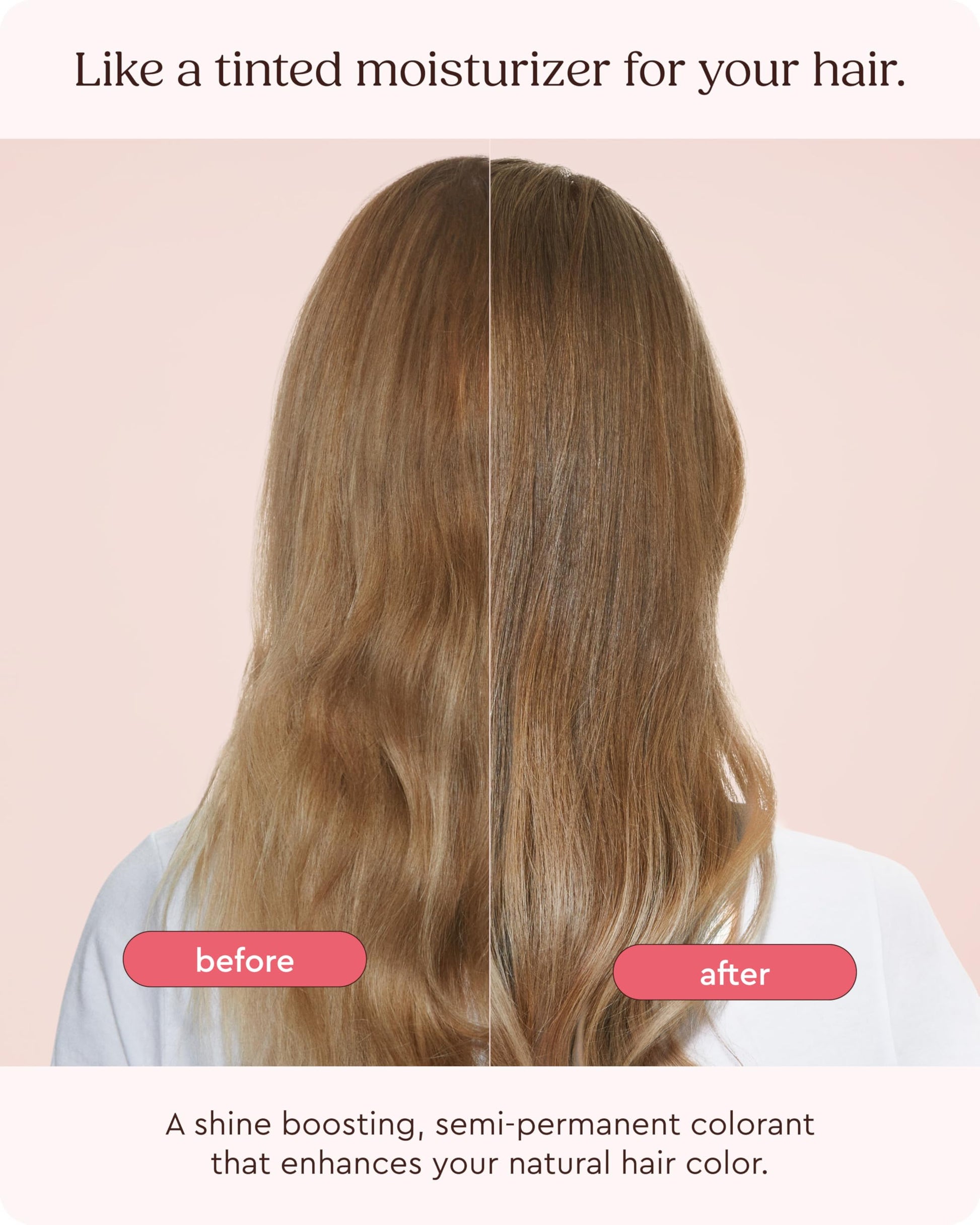 Misty Rose Glaze Supergloss Color Conditioning Gloss – Hydrating Semi-Permanent Color Hair Gloss & Shine Boost – Color Depositing Mask - Cruelty-Free – 6.4 Fl Oz - Brilliant Bronde - Dark Blonde to Light Brown