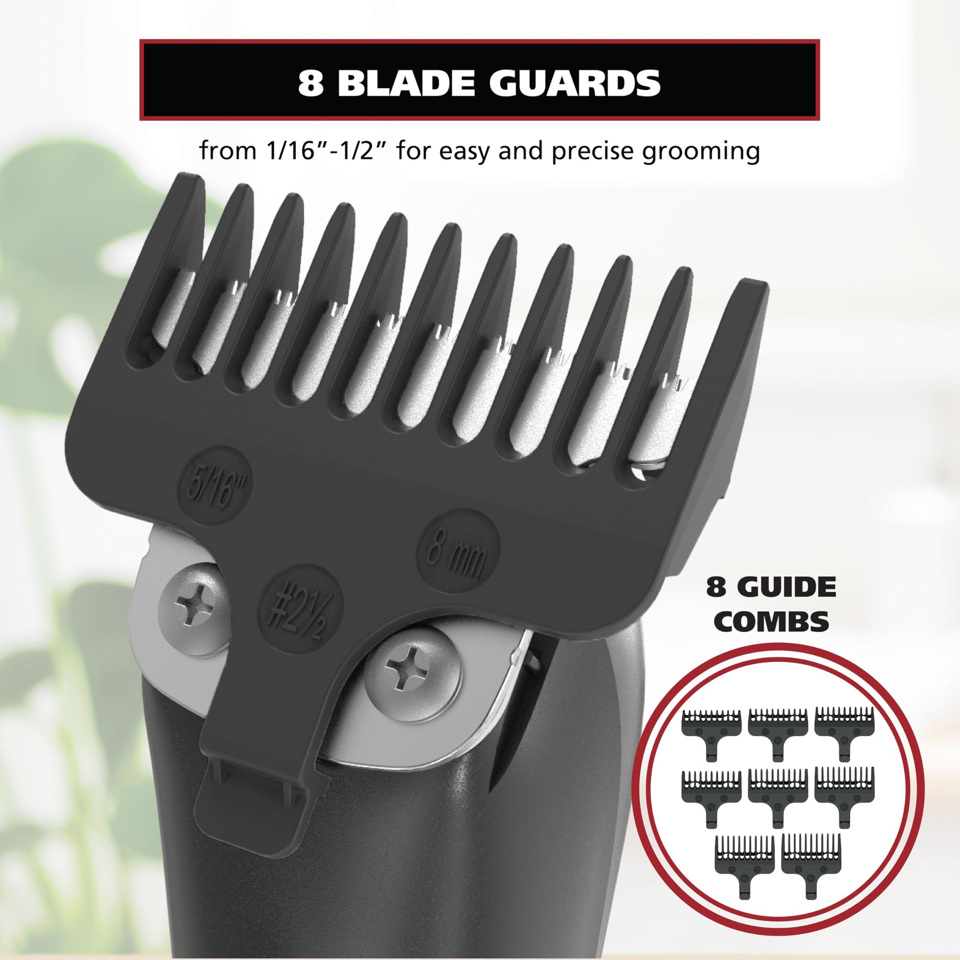 White Smoke Wahl Edge Pro Bump Free Corded Beard Trimmer for Men Touch Up Trimmer & Grooming Detailer Kit – Perfect for Edging Beards, Mustaches, Hair, & Stubble, – Model 9686-300