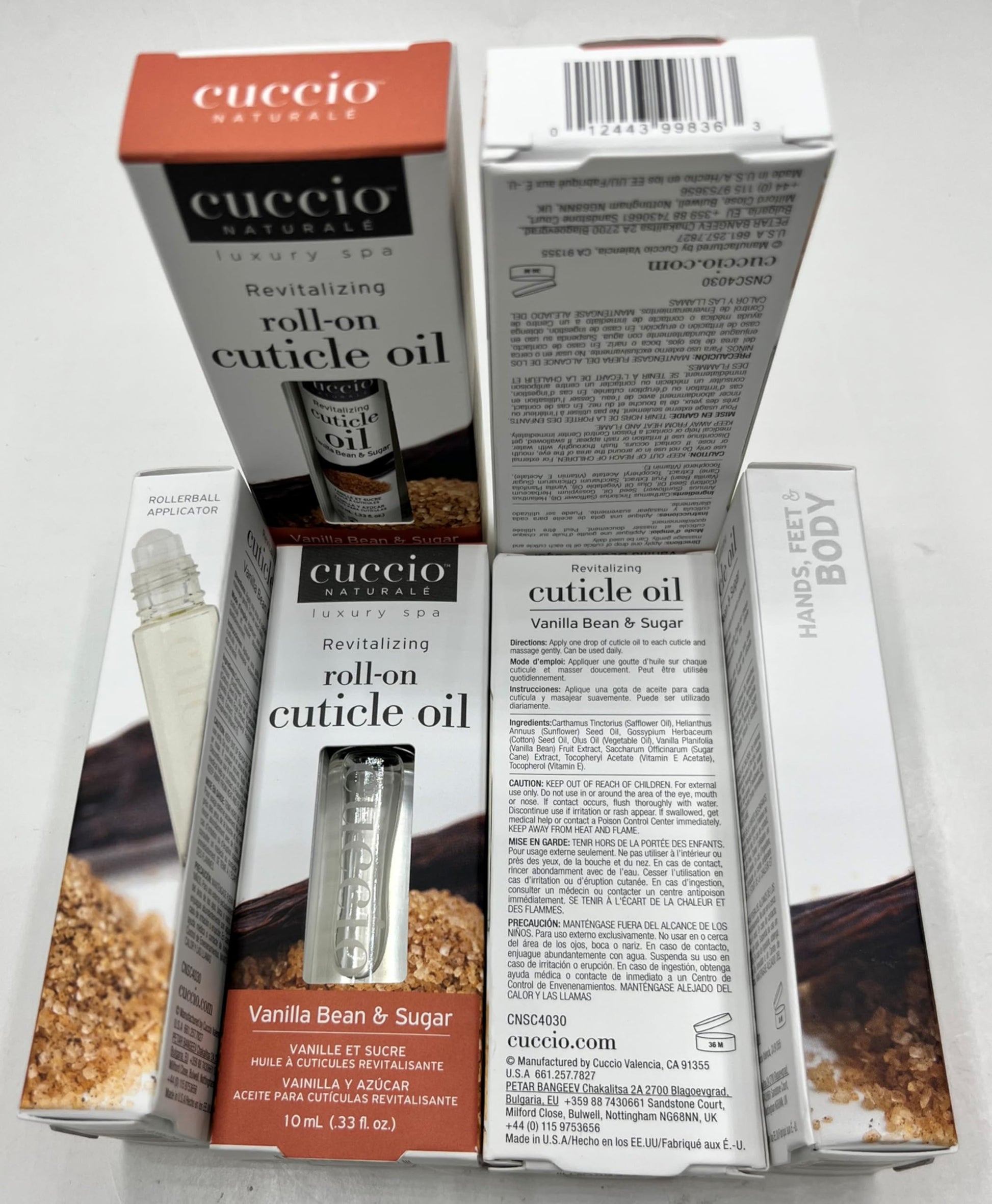 Light Gray Cuccio Naturale Revitalizing Roll-on Cuticle Oil Vanilla Bean & Sugar 10ml