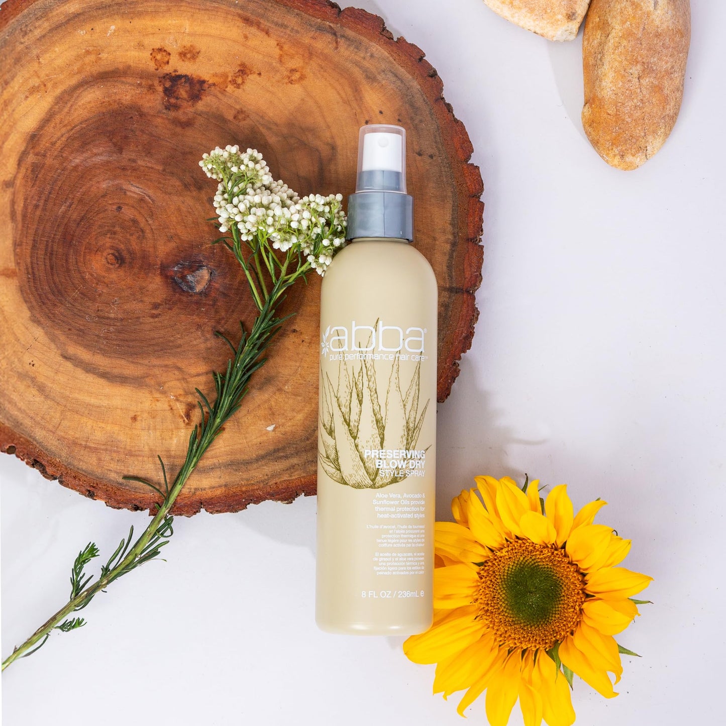 Lavender ABBA - Pure Style Smoothing Blow Dry Lotion – Mango Extract & Argan Oil, 6 fl oz