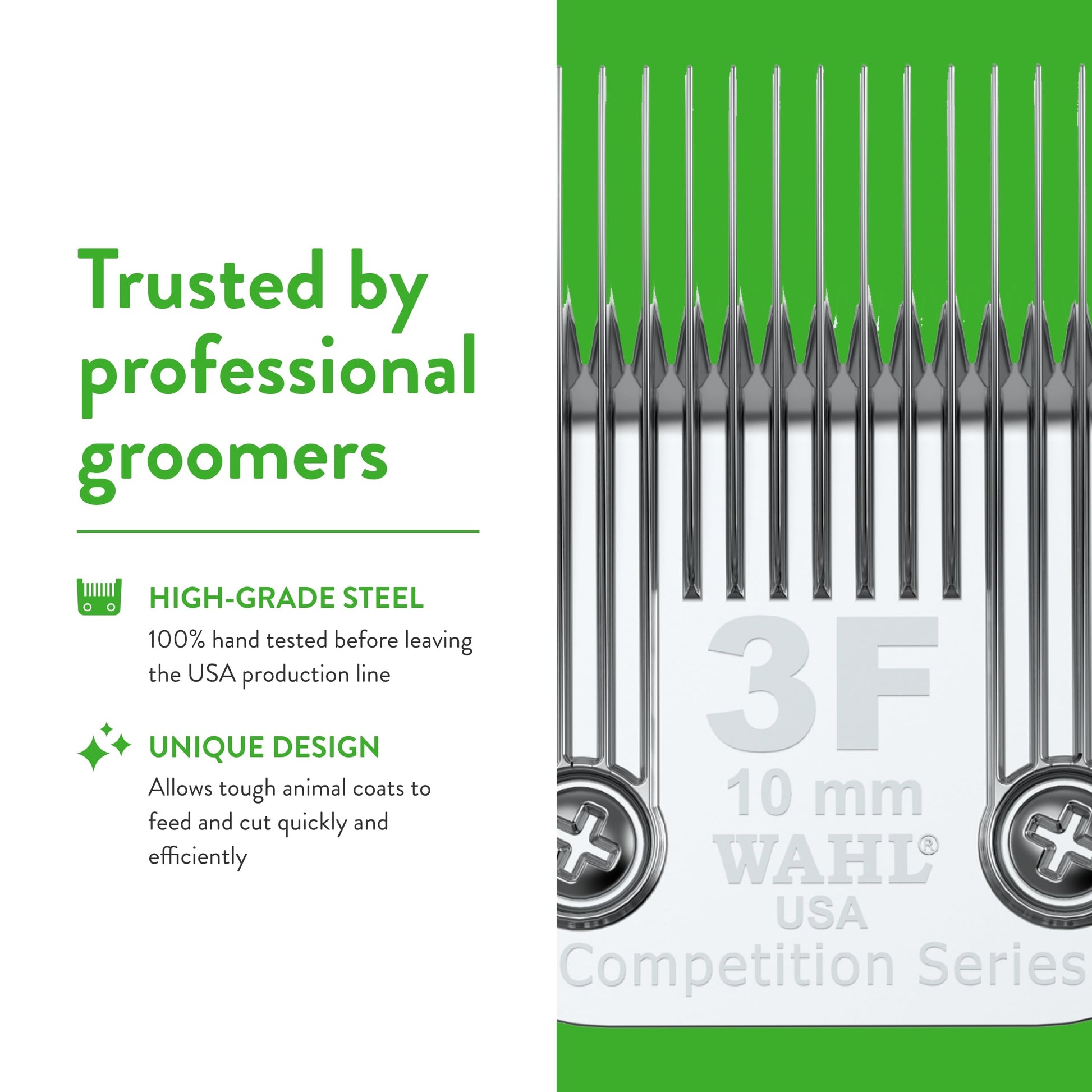 White Smoke Wahl Professional Animal 3F Full Extra Coarse Competition Series Detachable Blade with 25/64-Inch Cut Length (2376-100)