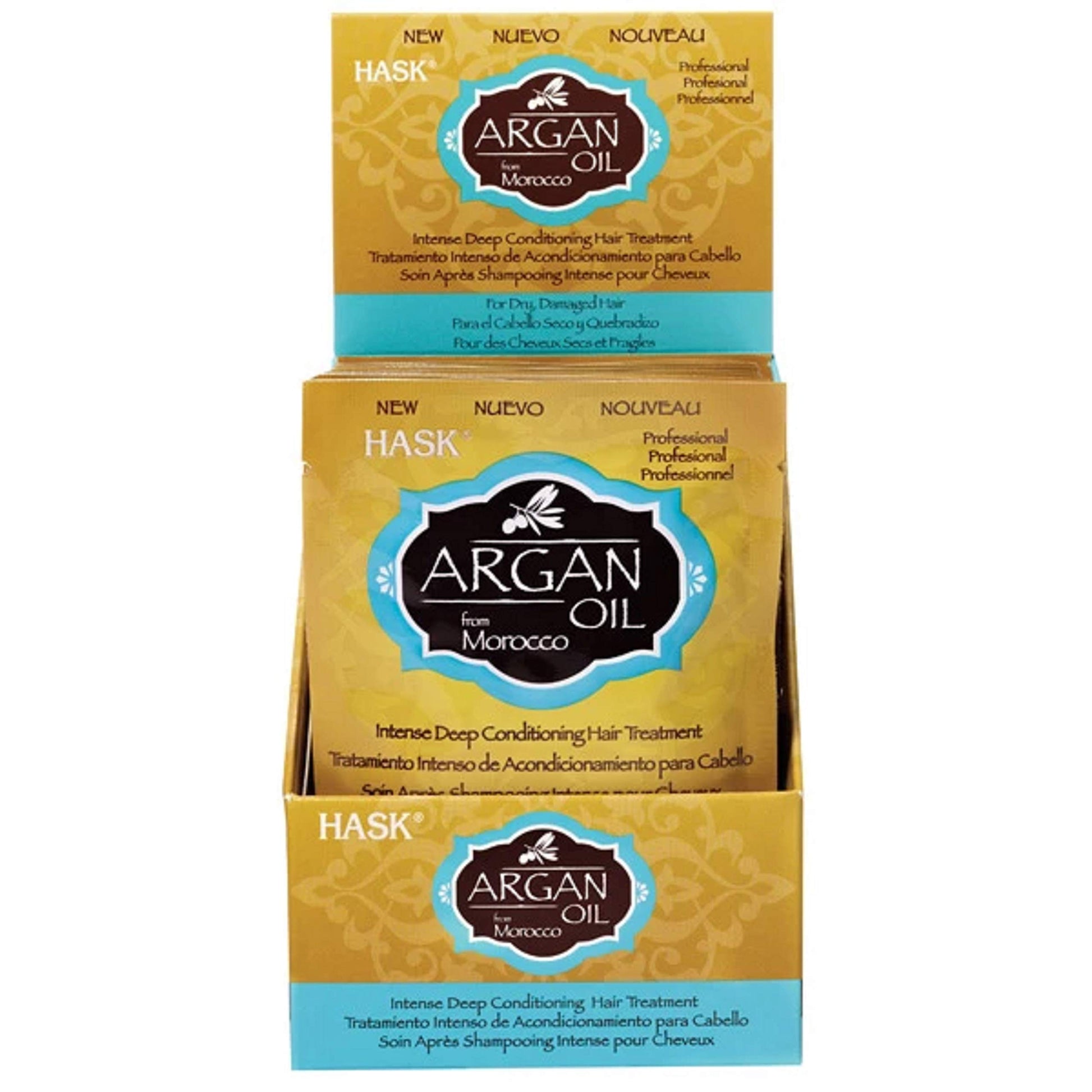White Smoke Hask Argan Oil From Morocco Repairing Deep Conditioner, Hair Treatment 1.75 oz (Pack of 12)