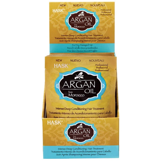 White Smoke Hask Argan Oil From Morocco Repairing Deep Conditioner, Hair Treatment 1.75 oz (Pack of 12)