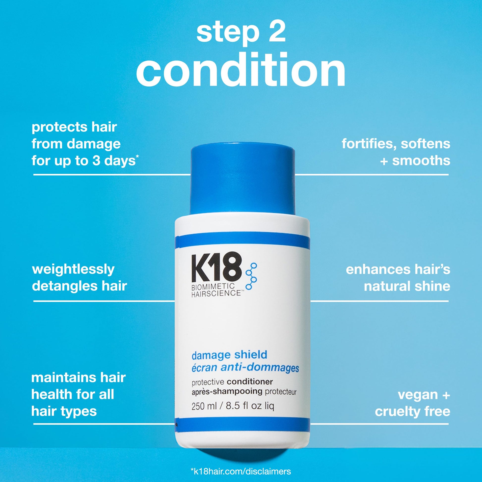 Dark Turquoise K18 Amazon Exclusive Damage Shield Wash Care Set | Full-Size Color-Safe Protective Shampoo + Conditioner Reduces Frizz And Tangles, Maintains Hair Health, Protects From Damage