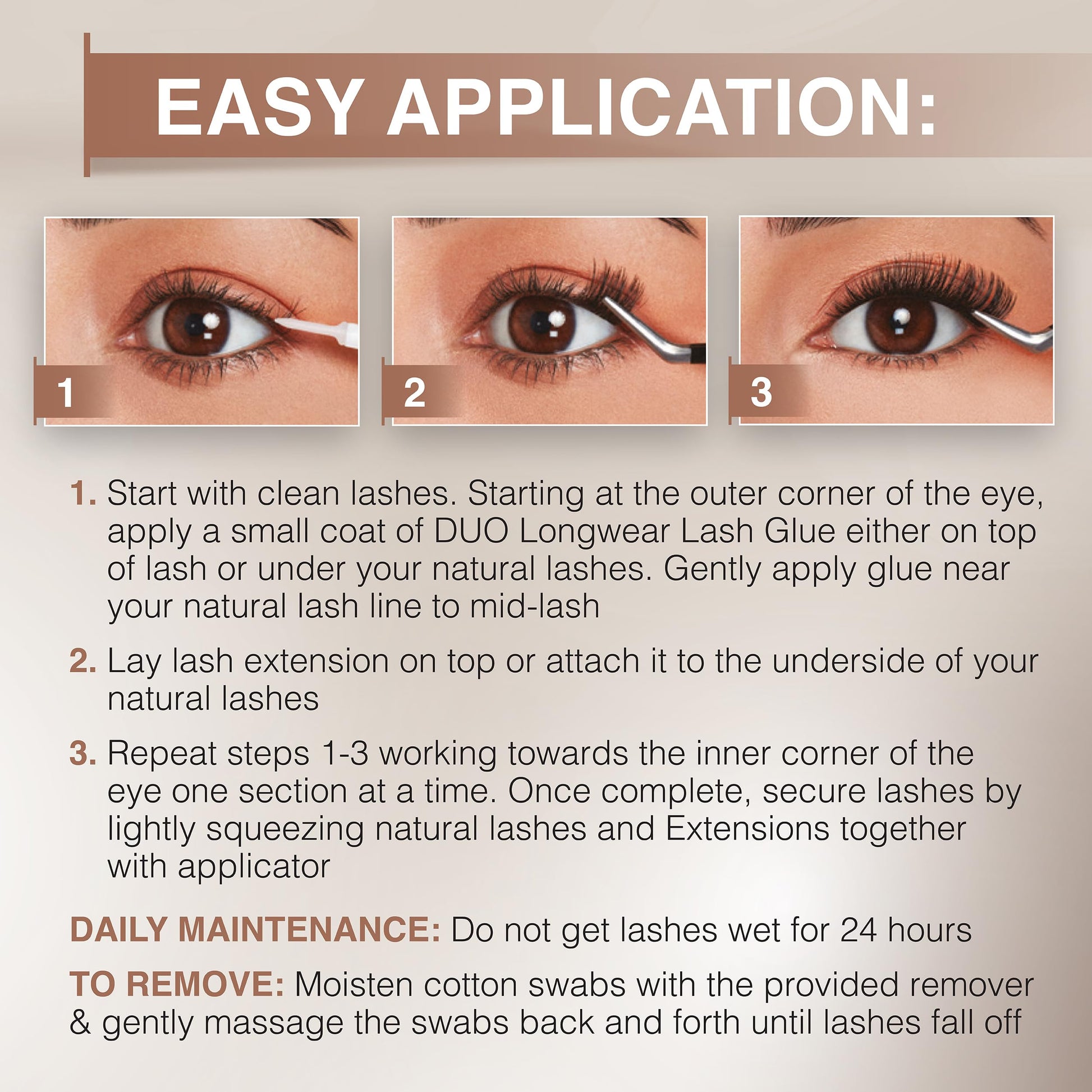 Light Gray Ardell Pre-Mapped Eyelash Extensions Kit - False Lashes Cat Eye, Reusable Segmented Lash Strips, Long-Lasting with Lash Glue and Remover, 4-Pack