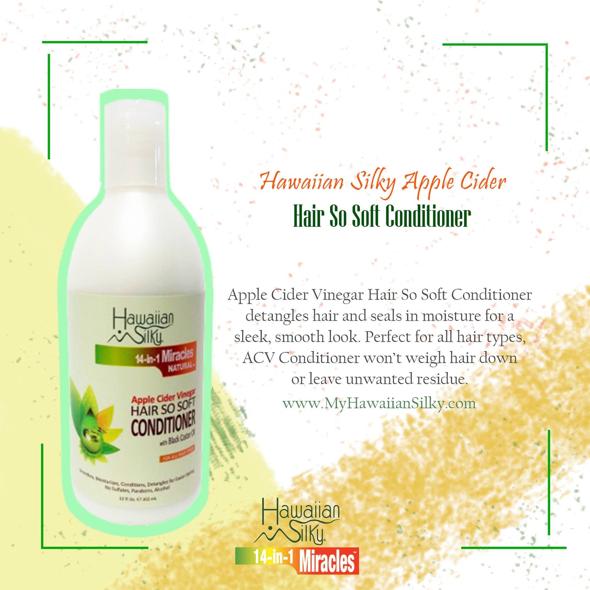 White Smoke Hawaiian Silky Hawaiian silky 14-in-1 miracles hair so soft conditioner with black castor oil 12 fluid ounce, White, 12 Fl Ounce